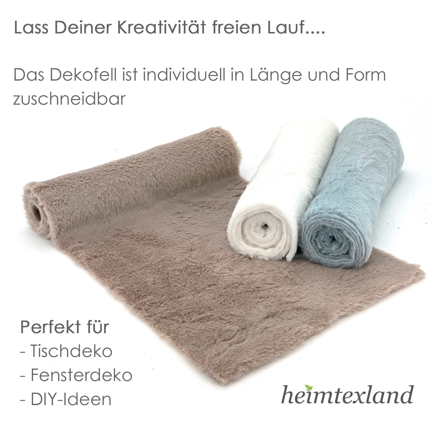 heimtexland Tischläufer Kunstfell Tischband Chalet Deko Winter Tischdeko (Typ902 1-tlg), Dekofell 28x200 cm I DIY Deko I Weihnachten I zuschneidbar – Bild 5 von 5