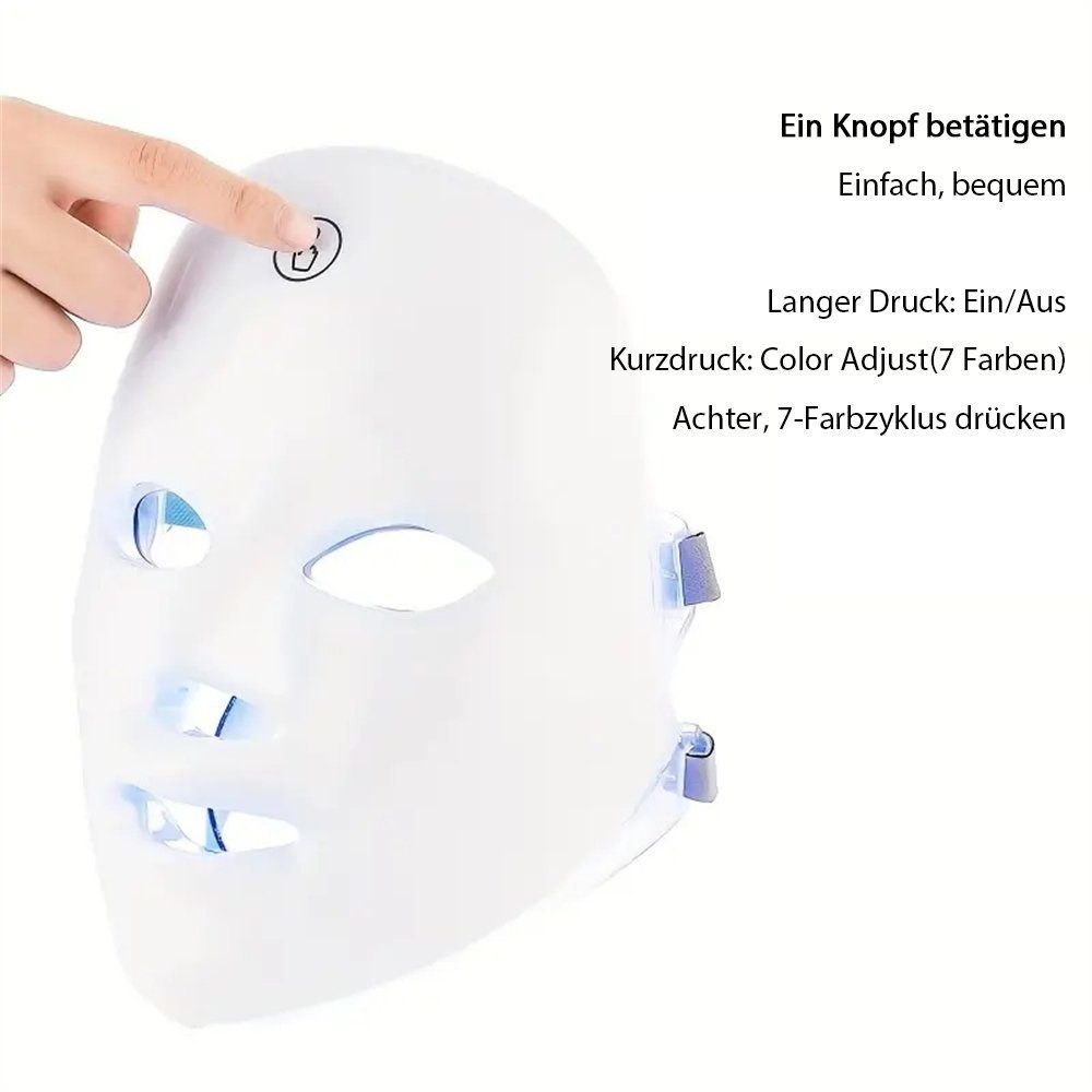 Frauen für & Falten –lindert LED-Gesichtsmaske:Perfektes Akne Dermaroller TUABUR Geschenk