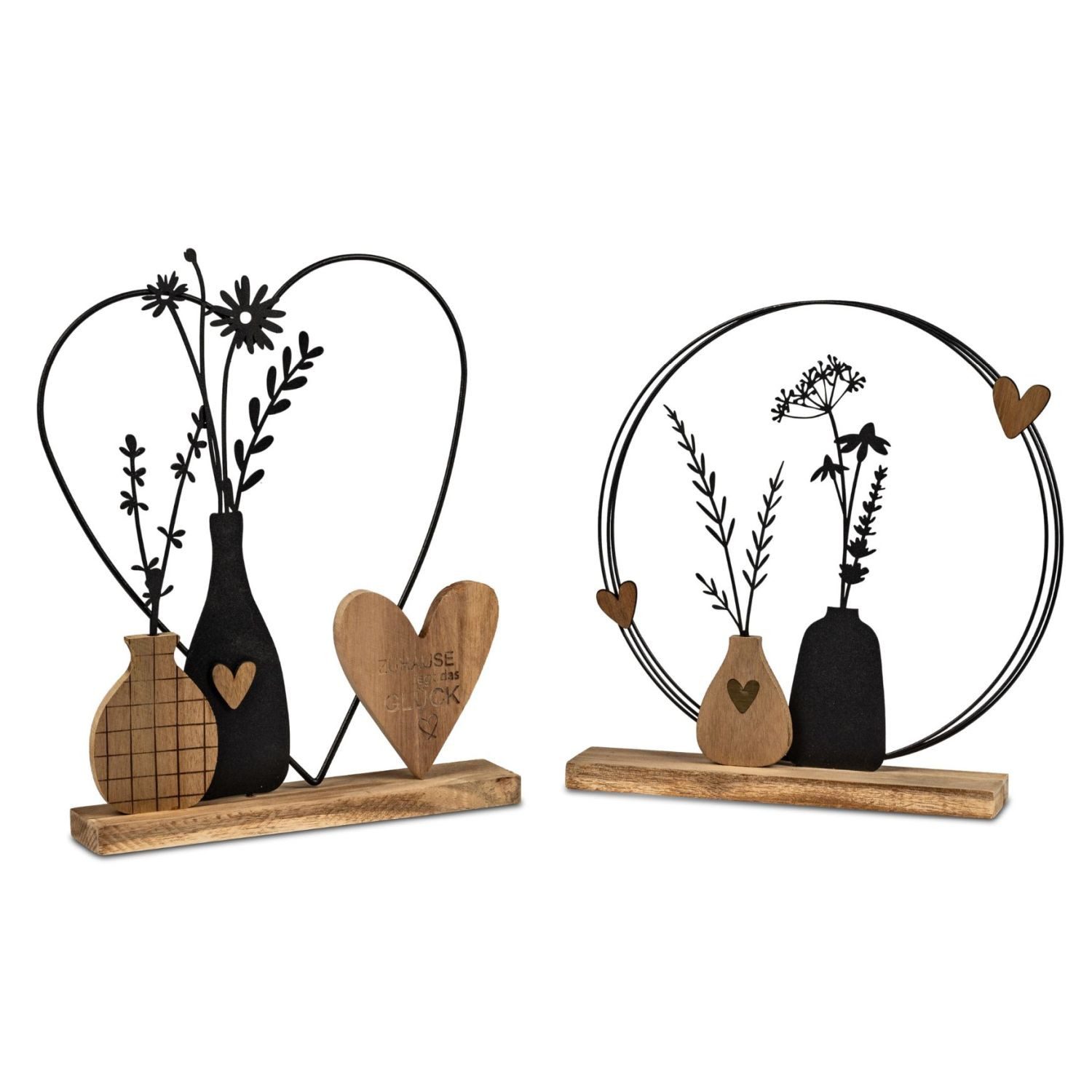 formano Skulptur, auf Sockel, Schwarz, Motiv: Vasen, Höhe: 31cm