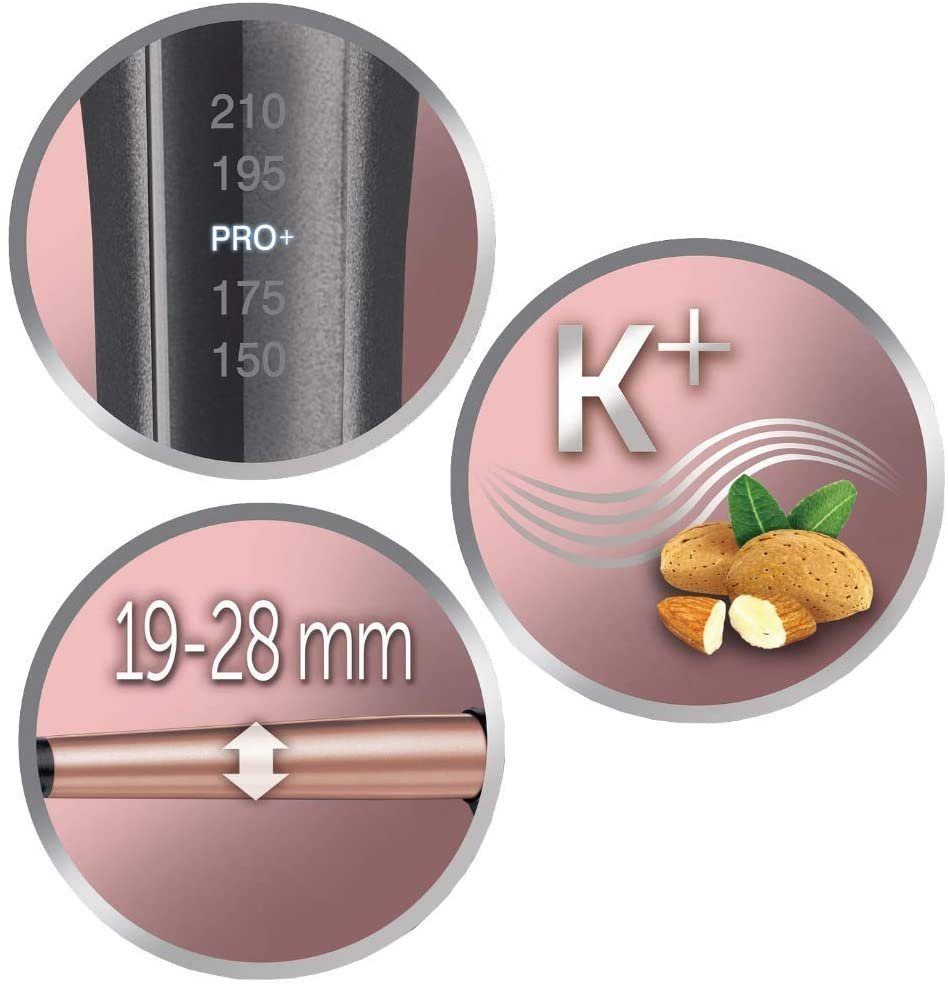 Remington Lockenstab Keratin Protect CI83V6 kegelförmig 19-28mm 150-210°C grau
