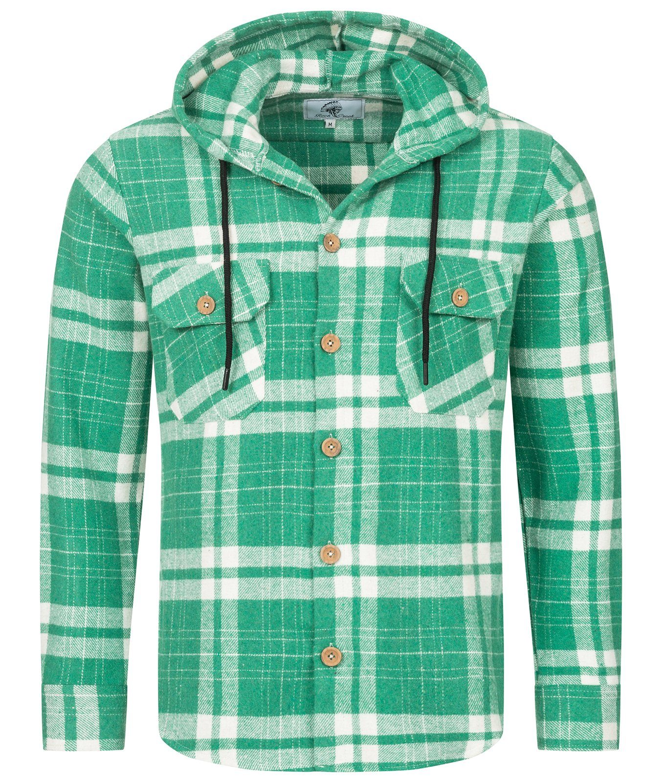 Rock Creek Flanellhemd Herren Hemd Flanellhemd mit Kapuze H-328