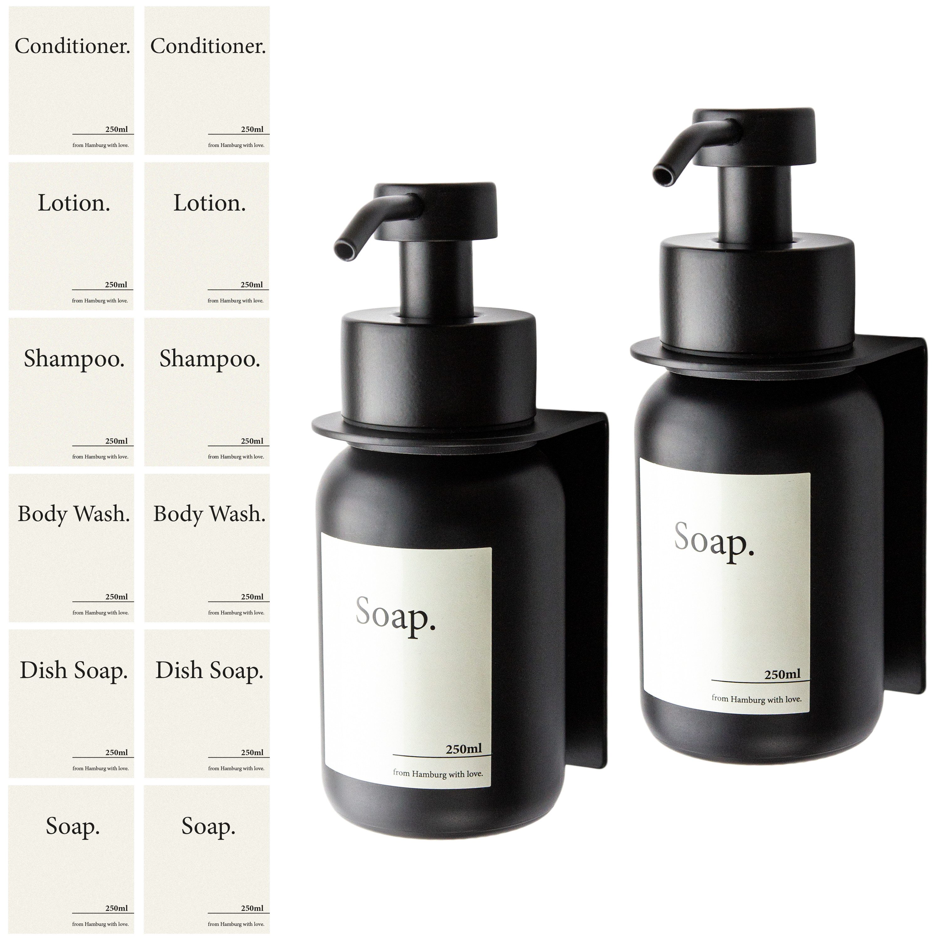 Designfabrik Hamburg Seifenspender Wandmontage ohne Bohren 250 ml, Pumpspen günstig online kaufen