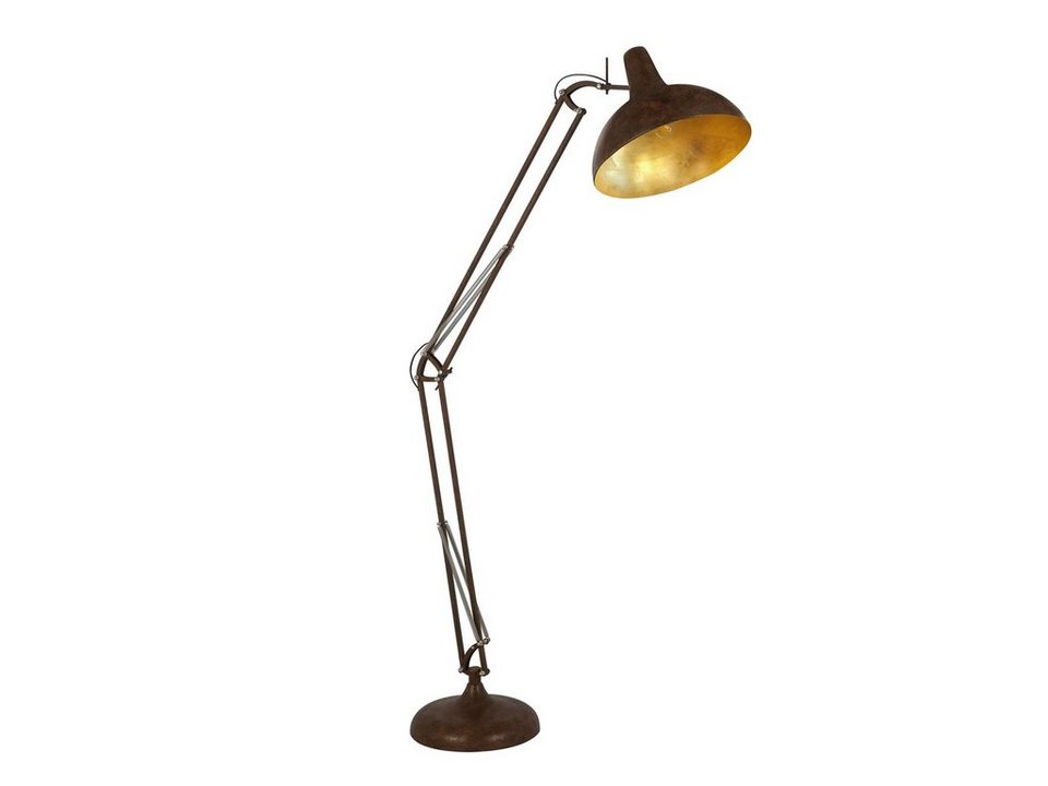 meineWunschleuchte LED Stehlampe, LED wechselbar, warmweiß, groß-e Vintage  Industrial Style Leselampe dimmbar Leselicht Höhe 271cm
