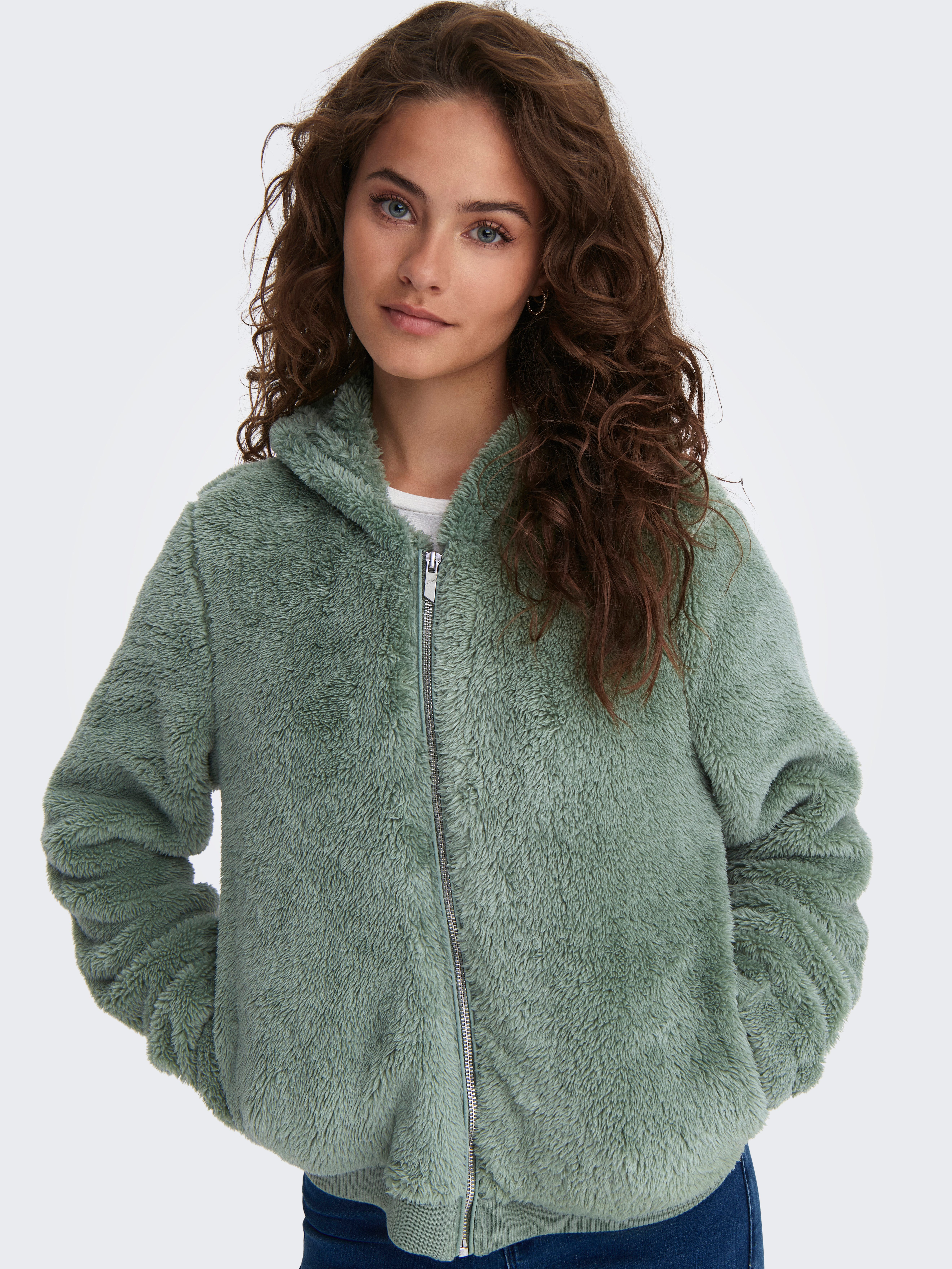 ONLY Kapuzenplüschjacke ONLNEWANNA CONTACT SHERPA JKT günstig online kaufen