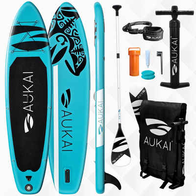 Aukai SUP-Board Stand Up Paddle Board 320cm "Ocean" Surfboard aufblasbar + Paddel Surfbrett Paddling Paddelboard
