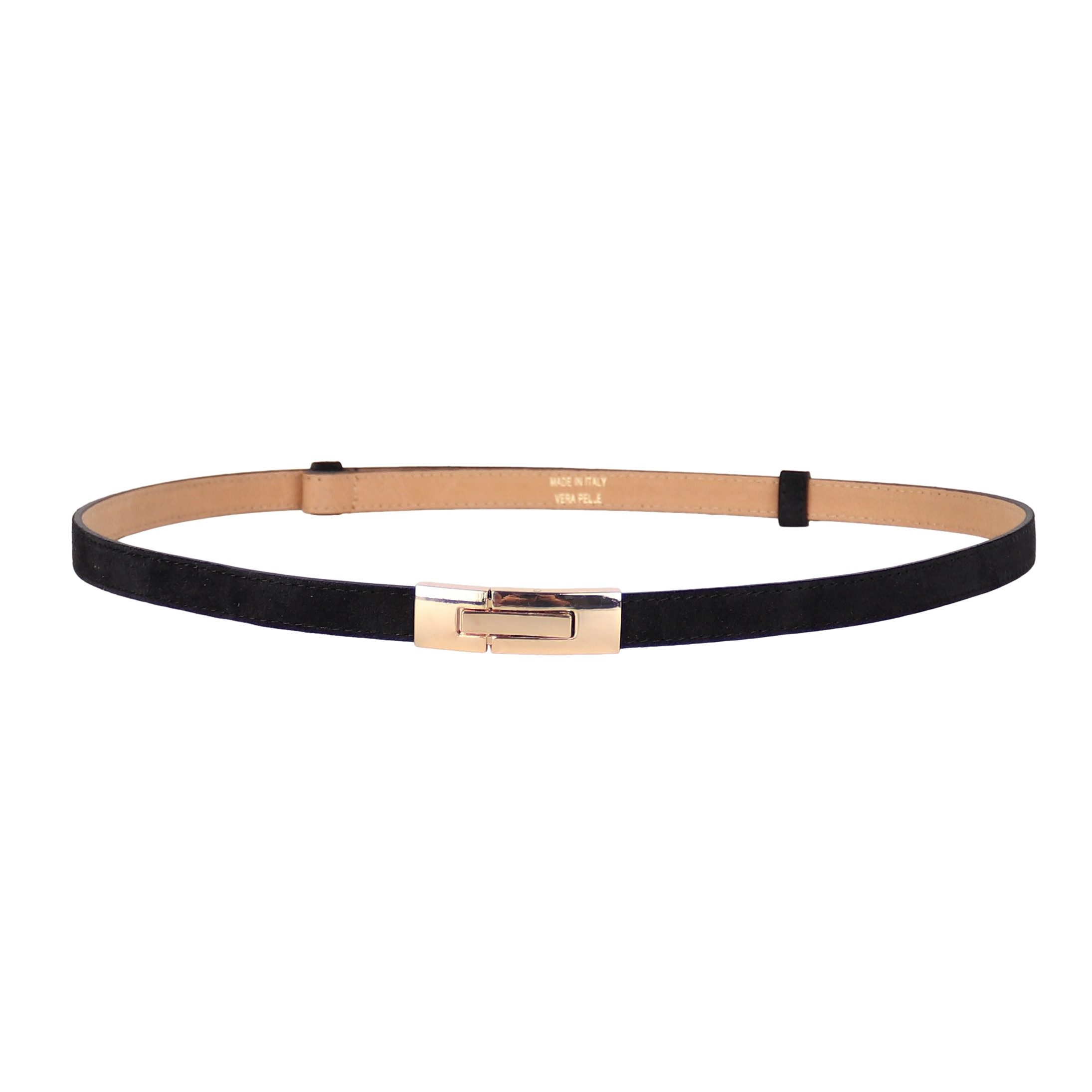 MIRROSI Ledergürtel Damen Gürtel Echtleder, Made in Italy, 18mm breit (Passt fast zu jeder Hosenschlaufe) Einheitsgröße (Geeignet für einen Hüftumfang von ca. 55 bis 100 cm)