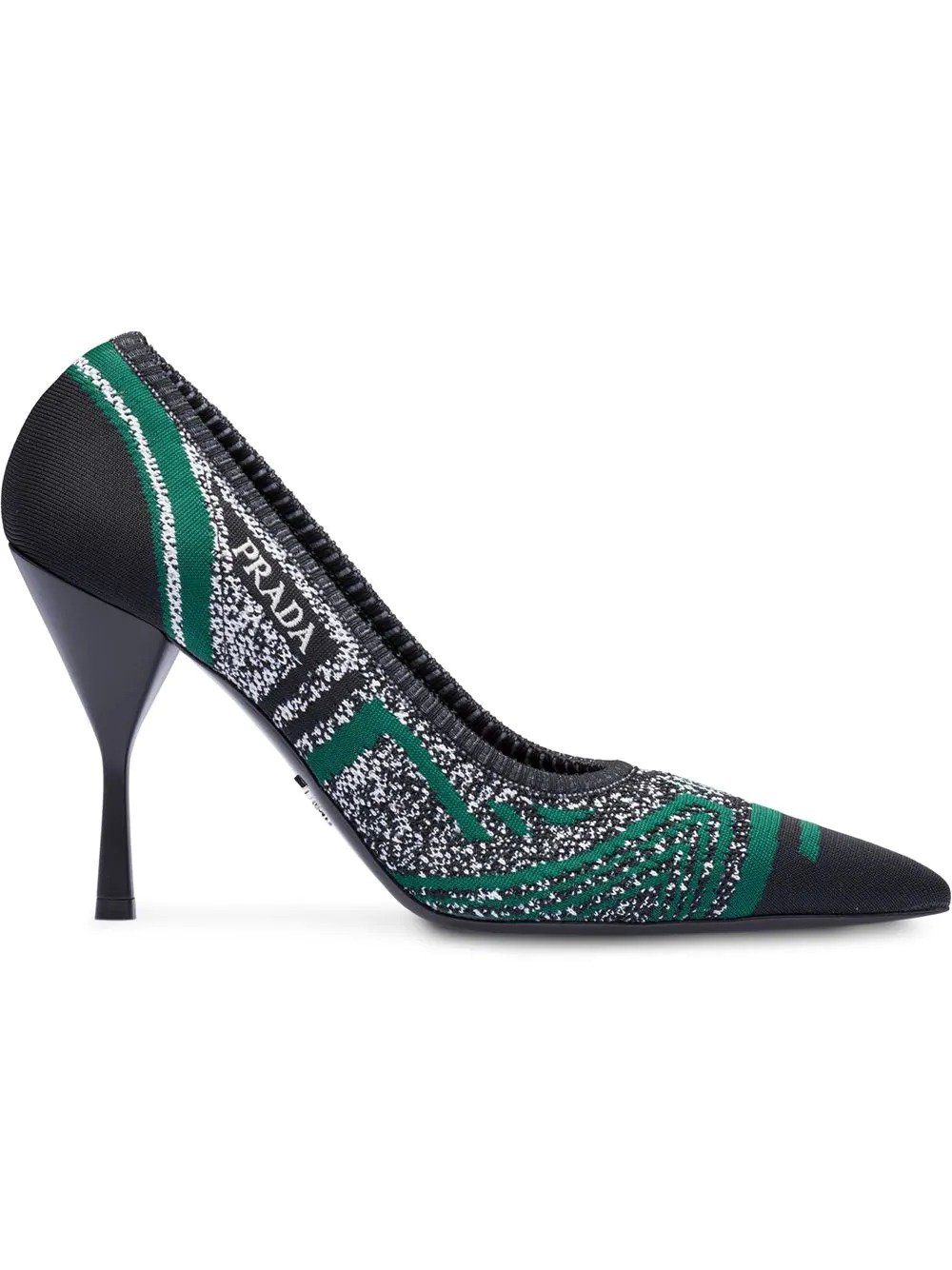 PRADA Gestrickte Pumps Grün Highheels Stiletto Pumps