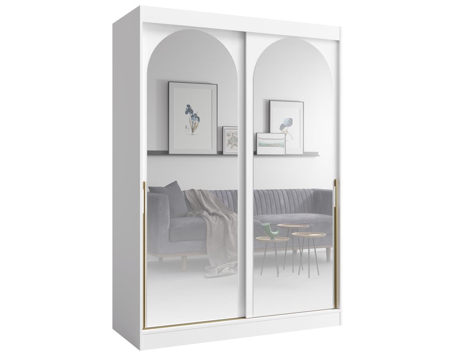 Compleo Kleiderschrank mit Spiegel 150 cm, günstig online kaufen