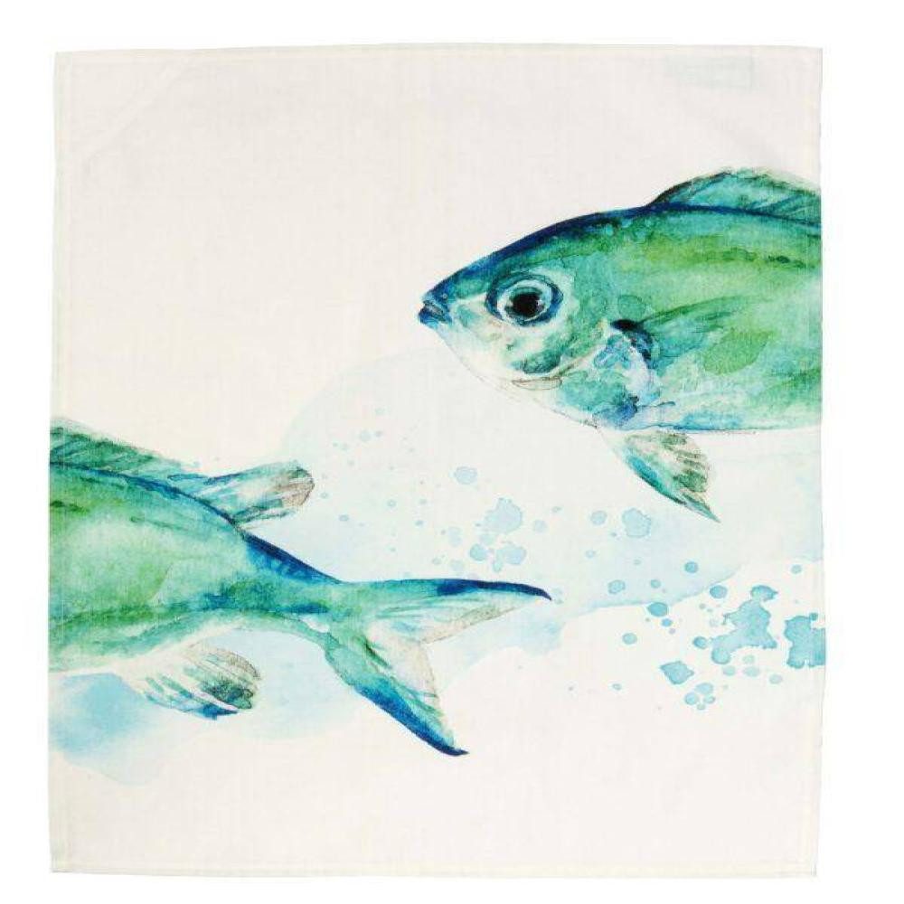 PICHLER Geschirrtuch Fishes, (1x Geschirrtuch 50 x 70 cm), aus 100% baumwolle