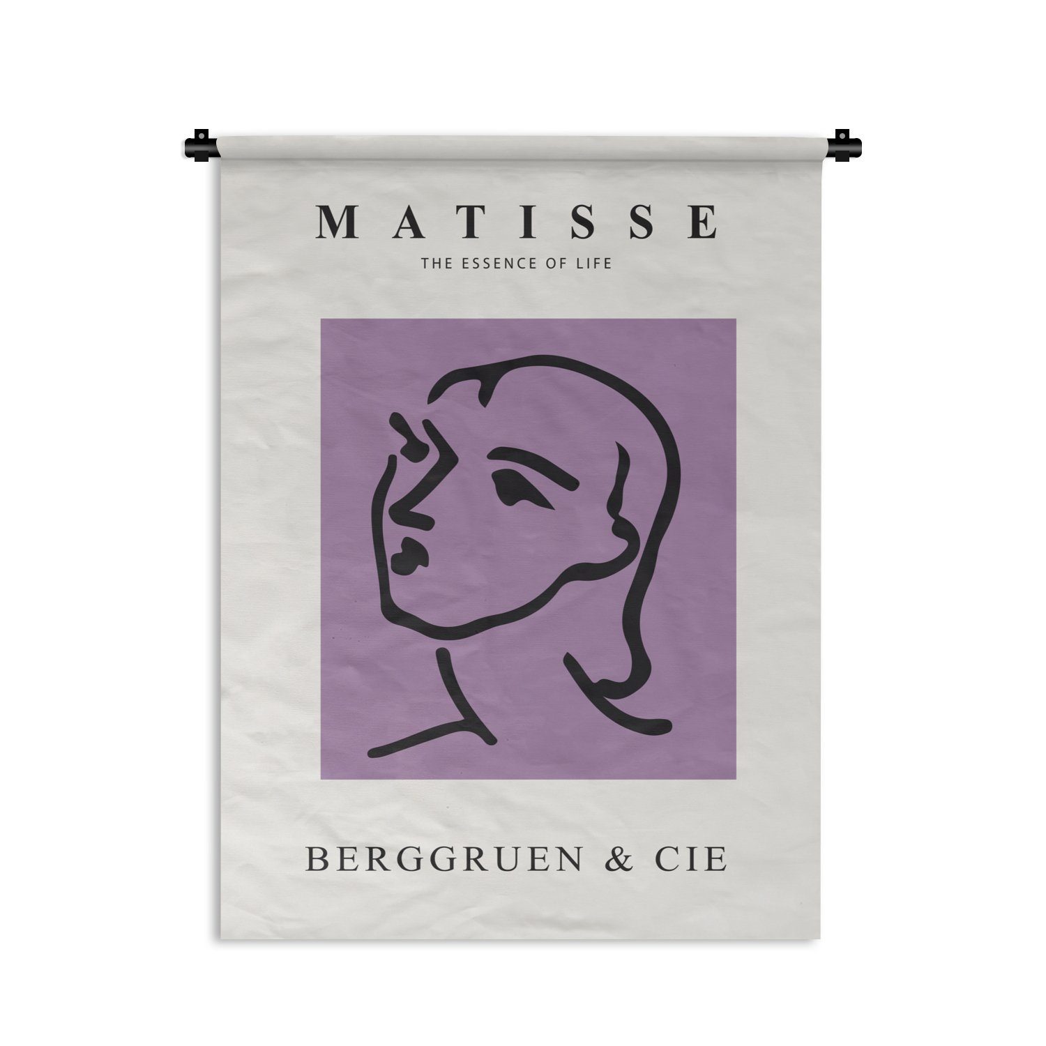 Abstrakt für Wohnzimmer, Tapisserie, Wand, - Alte Meister an Frau, Deko Wanddekoobjekt Matisse - Schlafzimmer MuchoWow - der