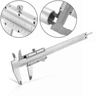 STAHLWERK Messschieber Messschieber 0-150 mm Schieblehre / Messlehre, max. 150 mm, 2-St., aus gehärtetem Carbon-Stahl für Außen-, Innen- und Tiefenmaß, DIN 862