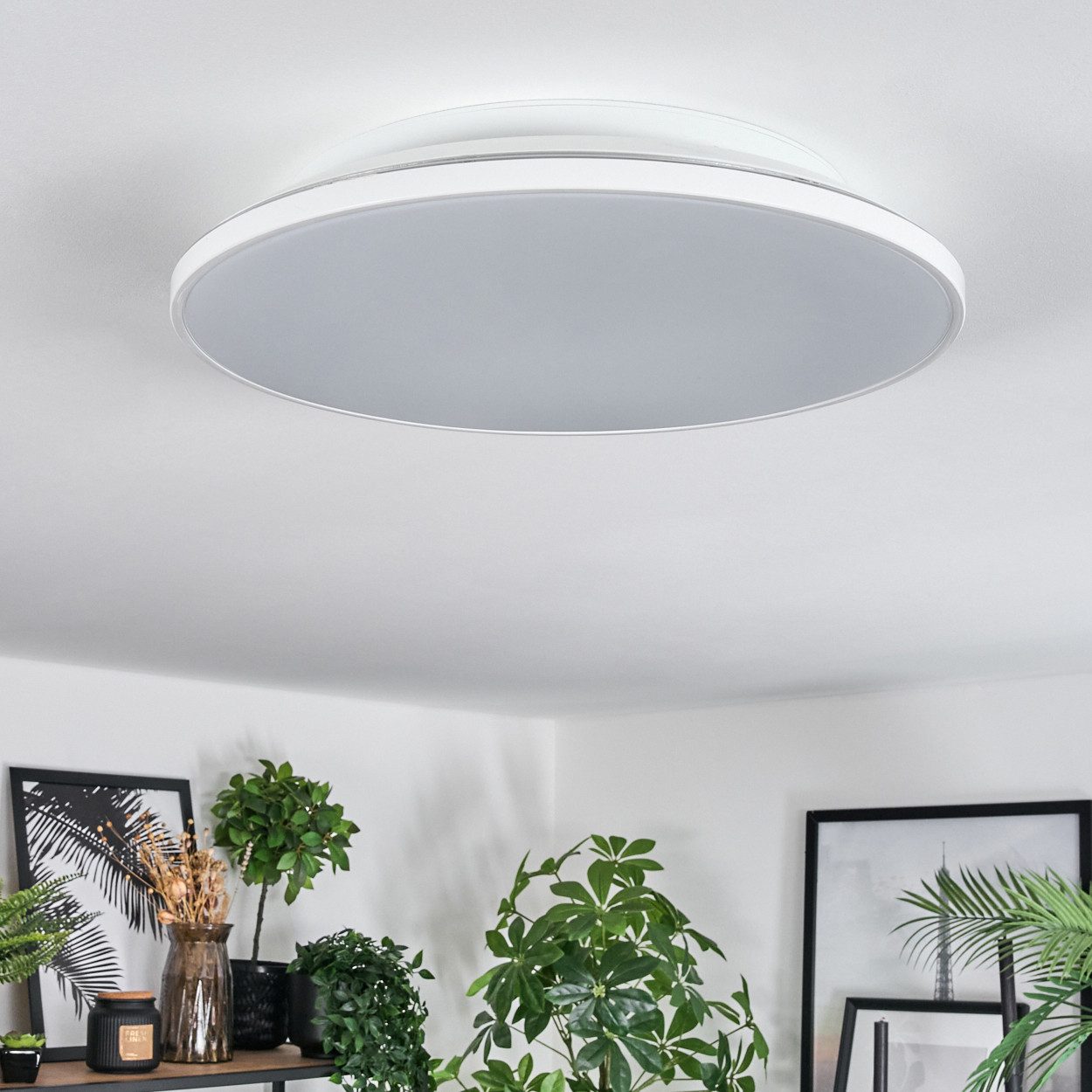 hofstein Deckenleuchte runde Deckenlampe aus Kunststoff günstig online kaufen