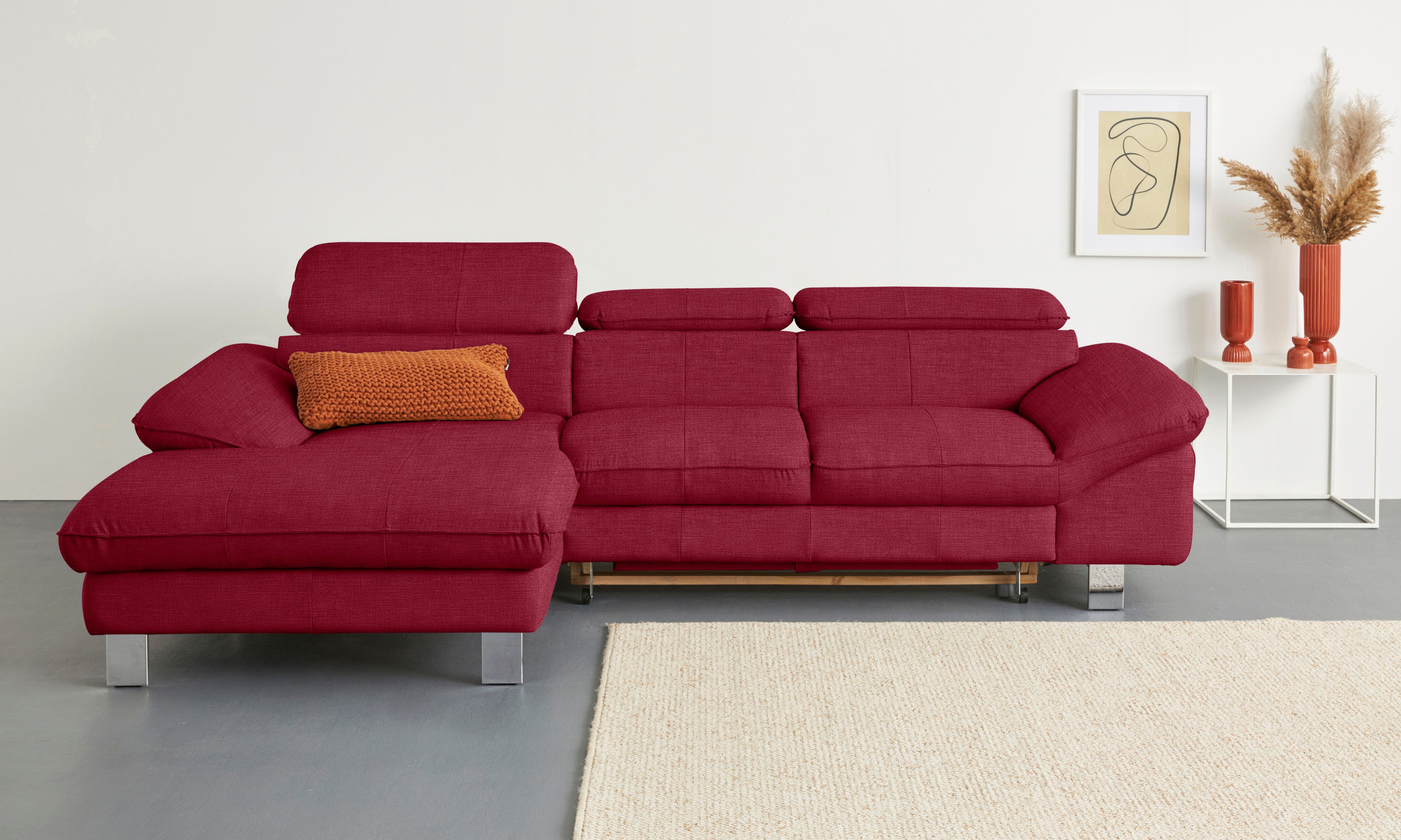 COTTA Ecksofa Driver L-Form, mit Kopfteilverstellung, wahlweise mit Bettfunktion & Bettkasten