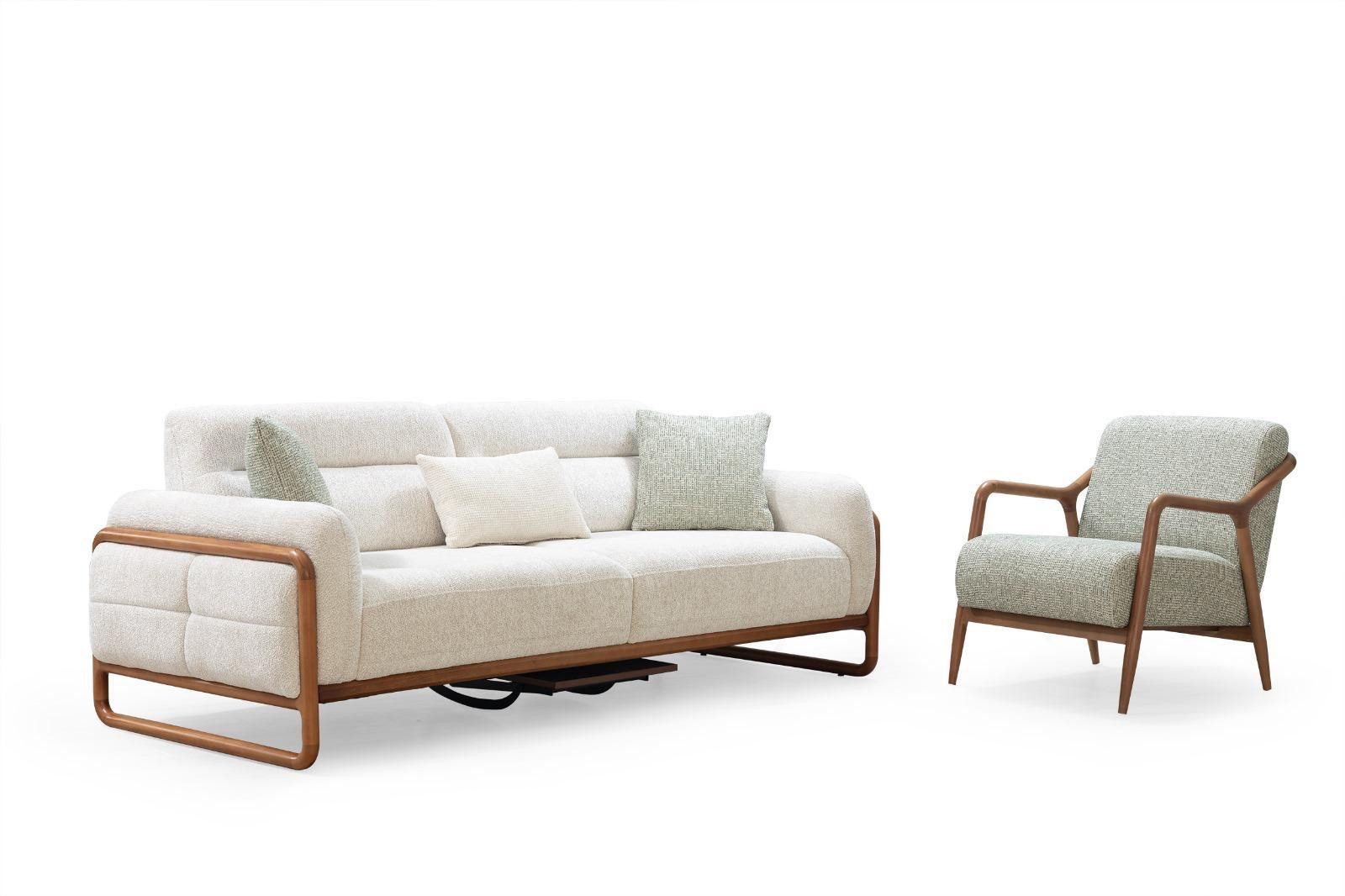 Nobelaa Sofa Sitzgruppe/Sofa Set - Wohnzimmergarnitur "Lysandra" 3+3+1