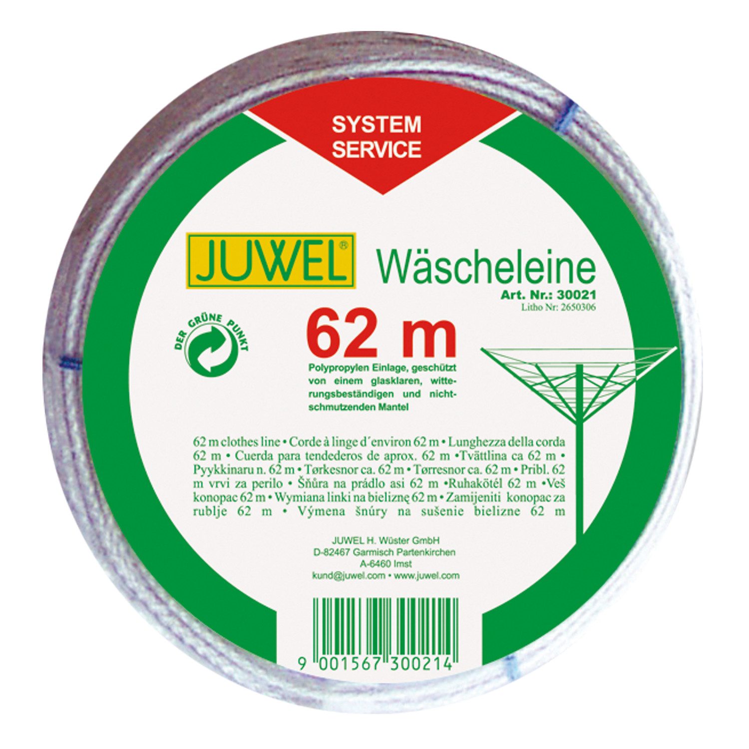 Juwel Wand-Wäscheleine