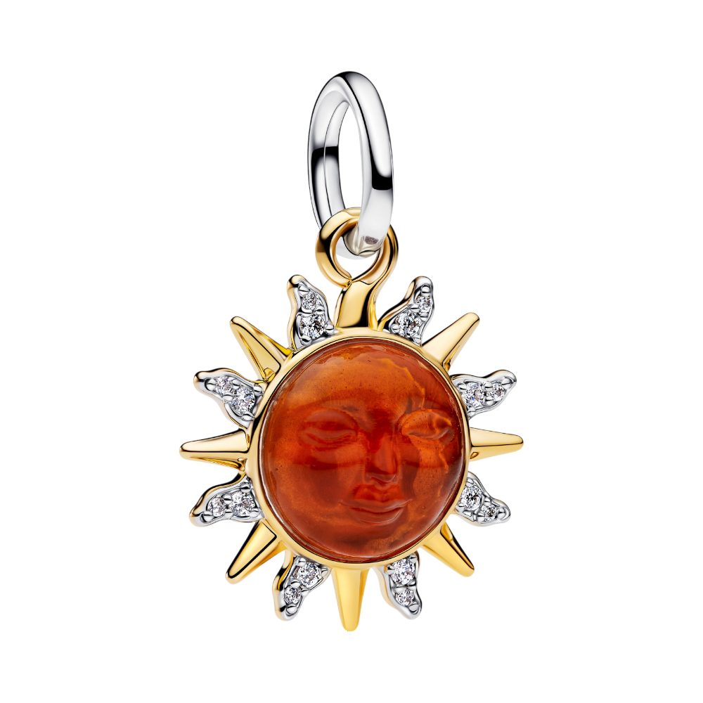 Pandora Charm Sonne 764703C01, Vergoldet, Sonne, Murano-Glas