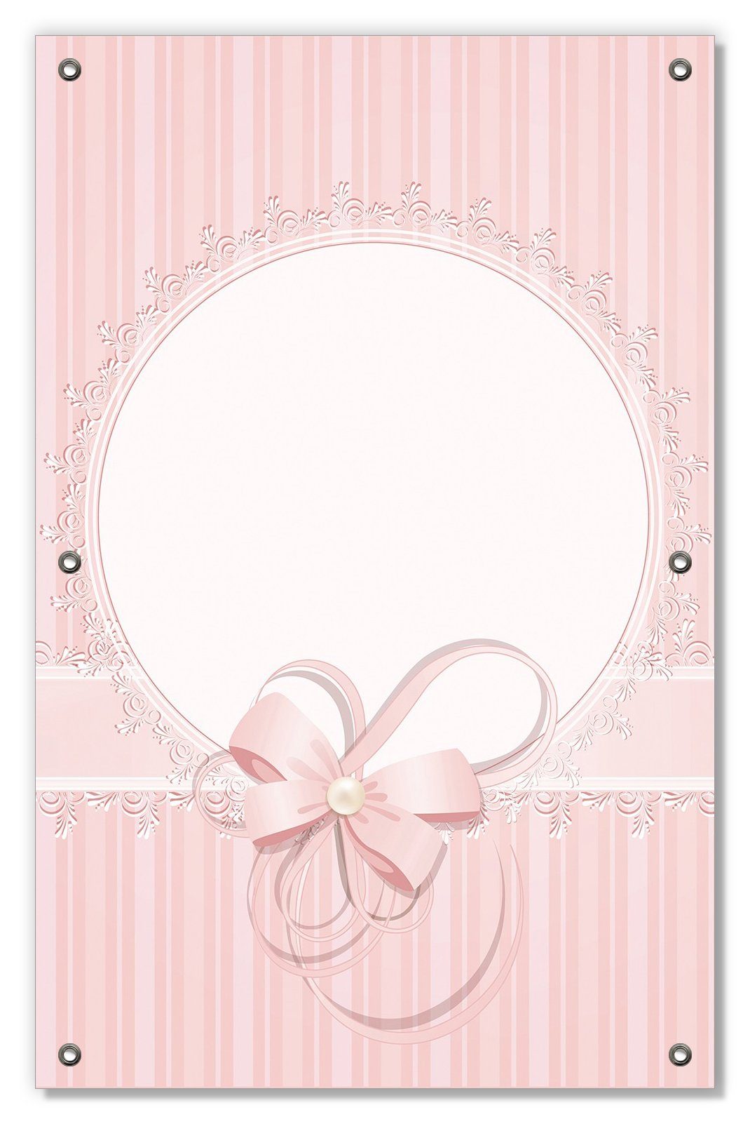 Sonnenschutz Geschenkkarte, Bänder, Spitzen und Schleifen in rosa, Wallario, blickdicht, mit Saugnäpfen, wiederablösbar und wiederverwendbar