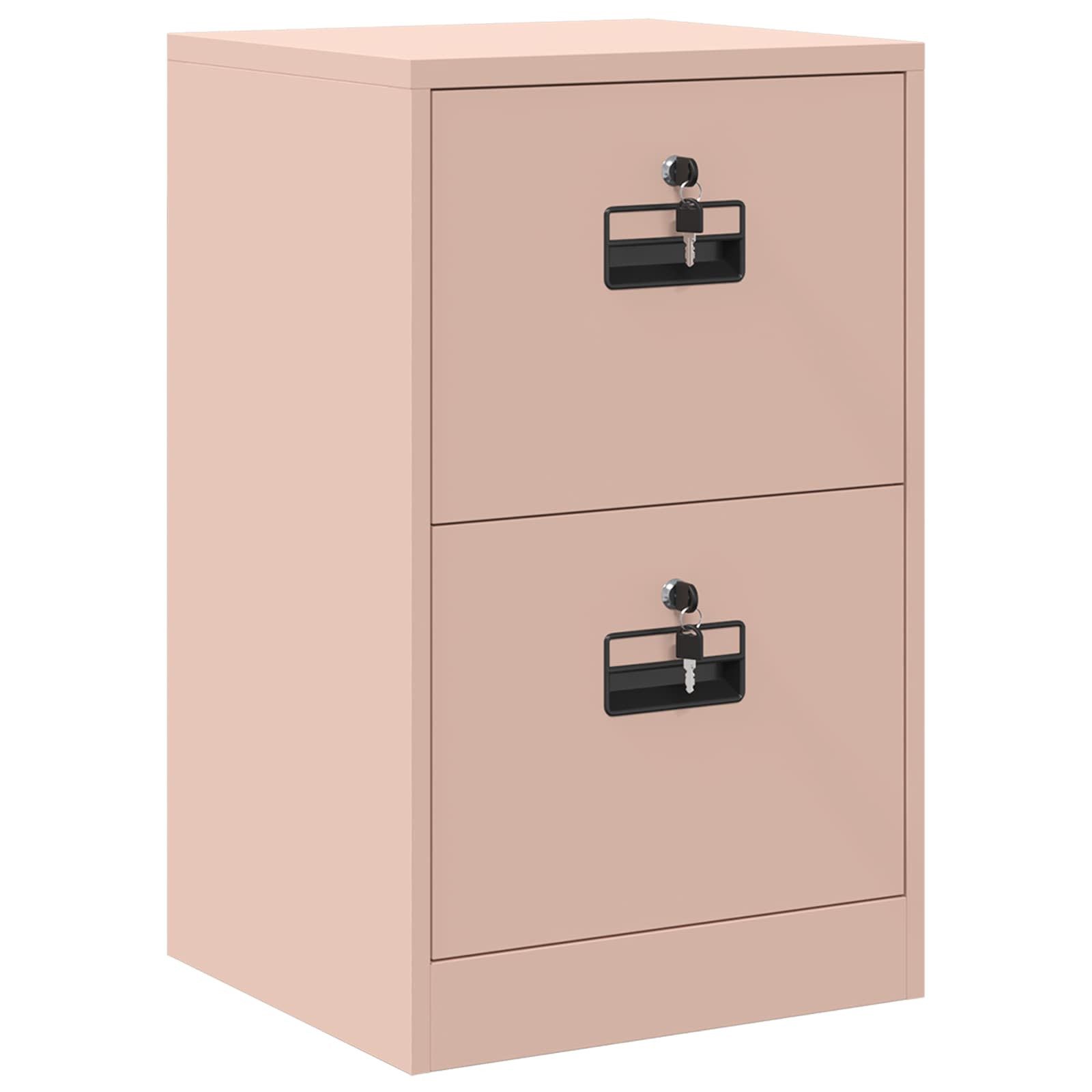 vidaXL Aktenschrank 45,5 x 42 x 74,5 cm Aktenschrank Rosa 44x50x106,5 cm Kaltgewalzter Sta