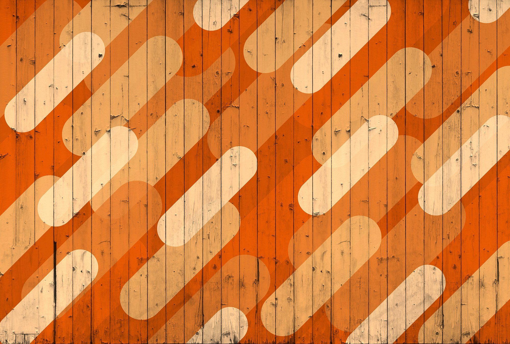 Architects Paper Fototapete Atelier 47 Pill Pattern 2, glatt, Holz, (4 St), Vlies, Wand, Schräge, Decke