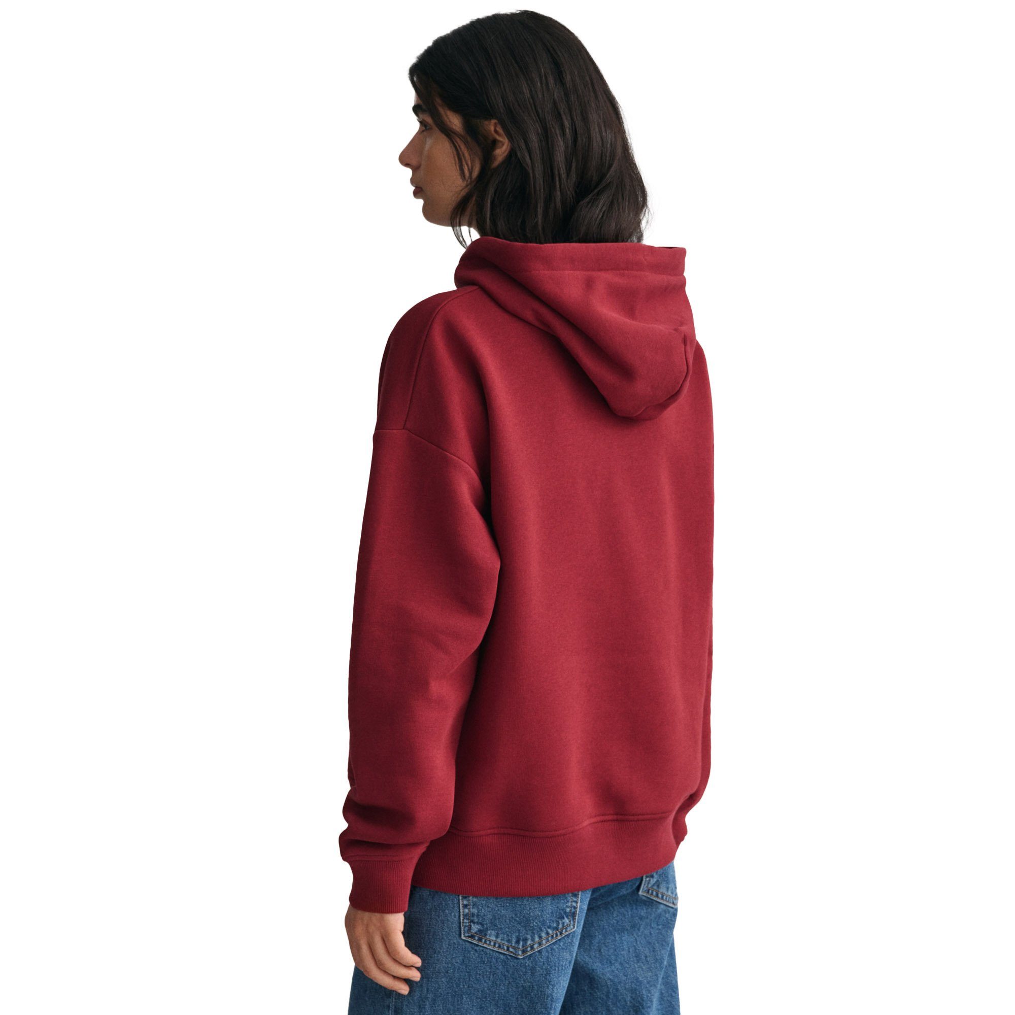 Sweatshirt Sweater ARCHIVE Rot REGULAR (Plumped HOODIE Red) - Gant Damen SHIELD