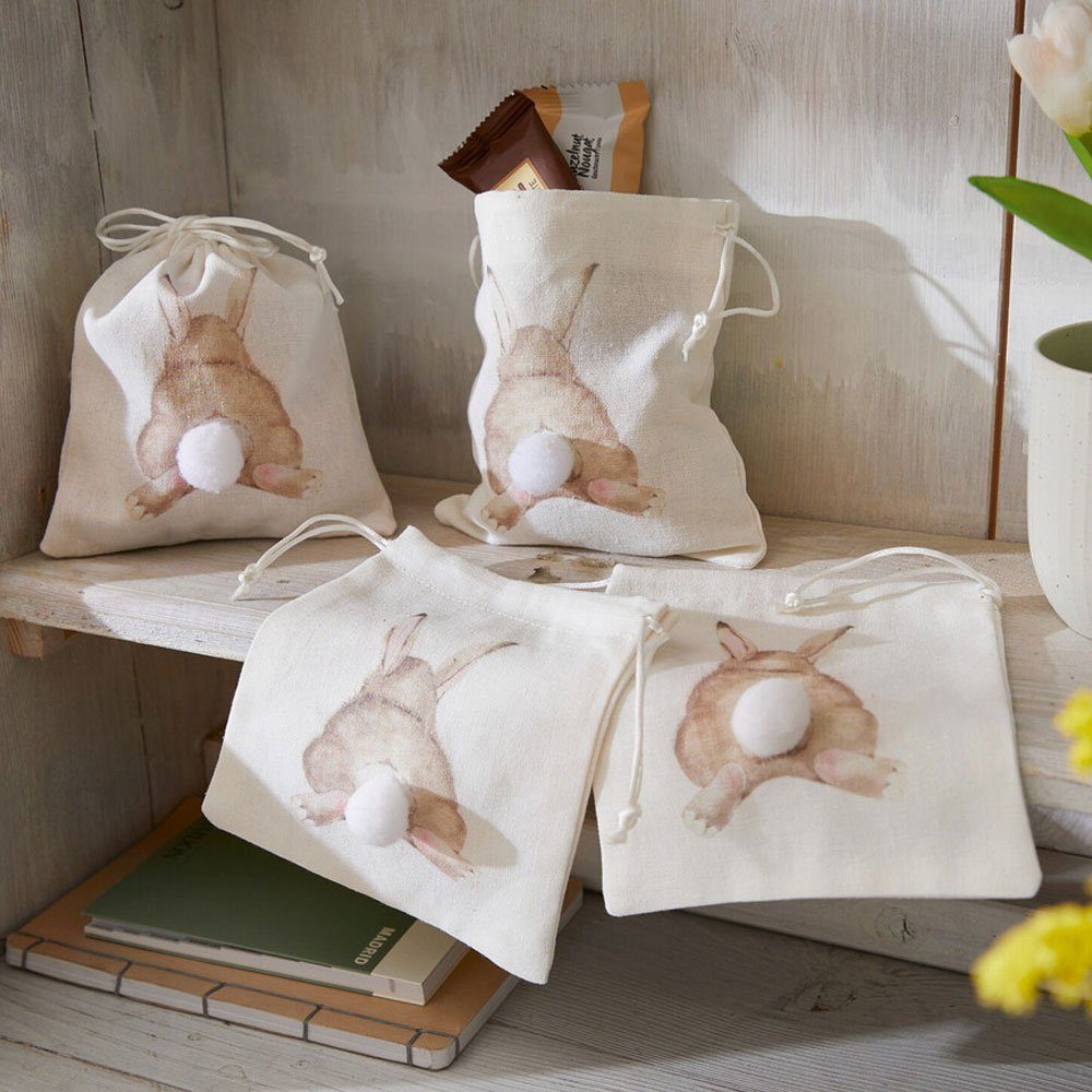 Home-trends24.de Osternest Geschenkbeutel Hase 4er Set Deko Figur Säckchen günstig online kaufen