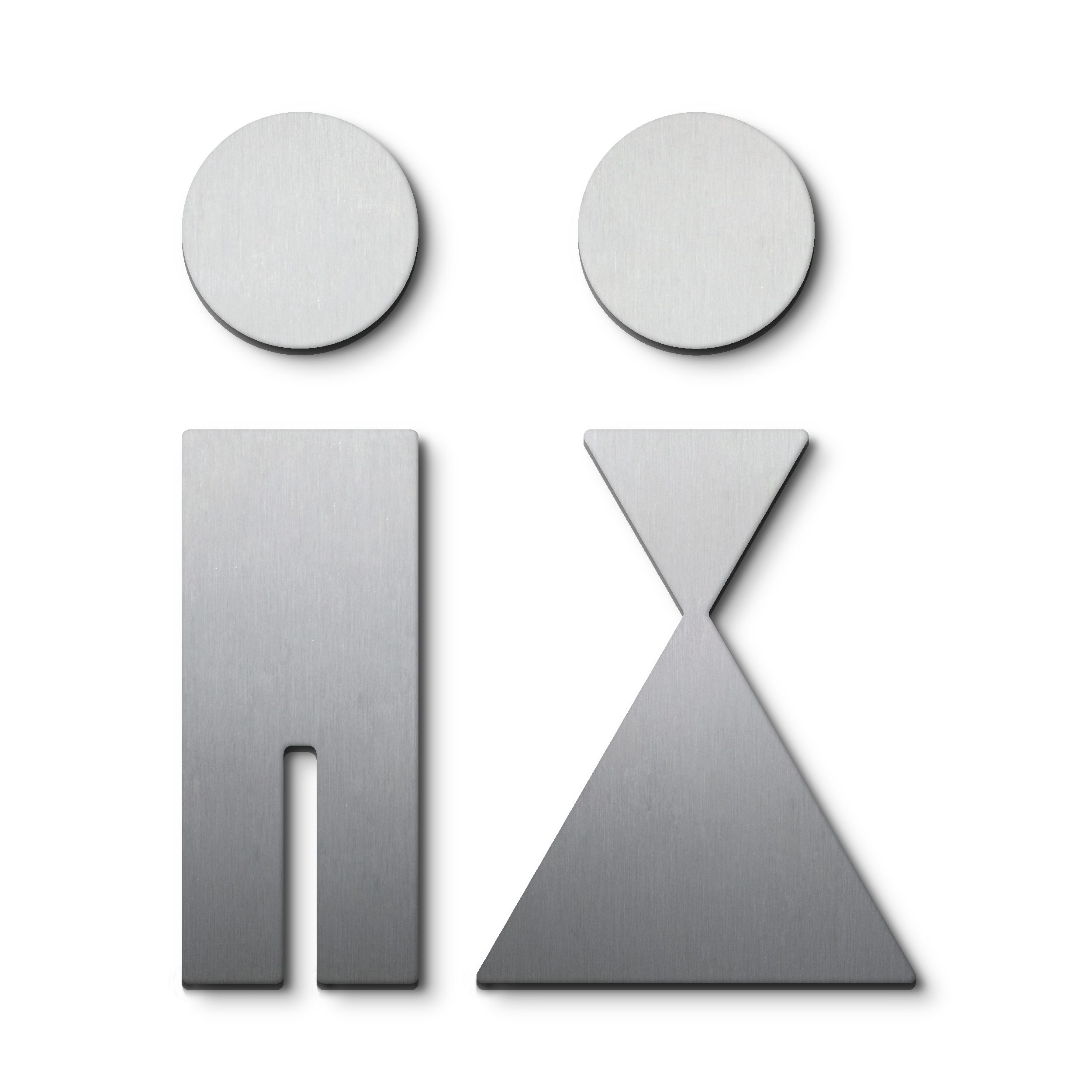 PHOS Design Hinweisschild Design-Award WC-Piktogramme, Herren, Damen, Edelstahl