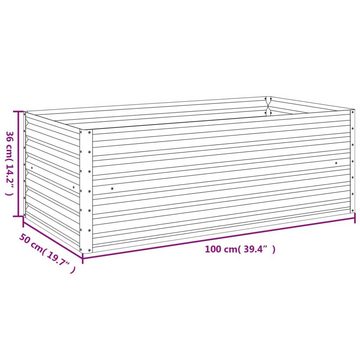 vidaXL Hochbeet Hochbeet 100x50x36 cm Cortenstahl (1 St)