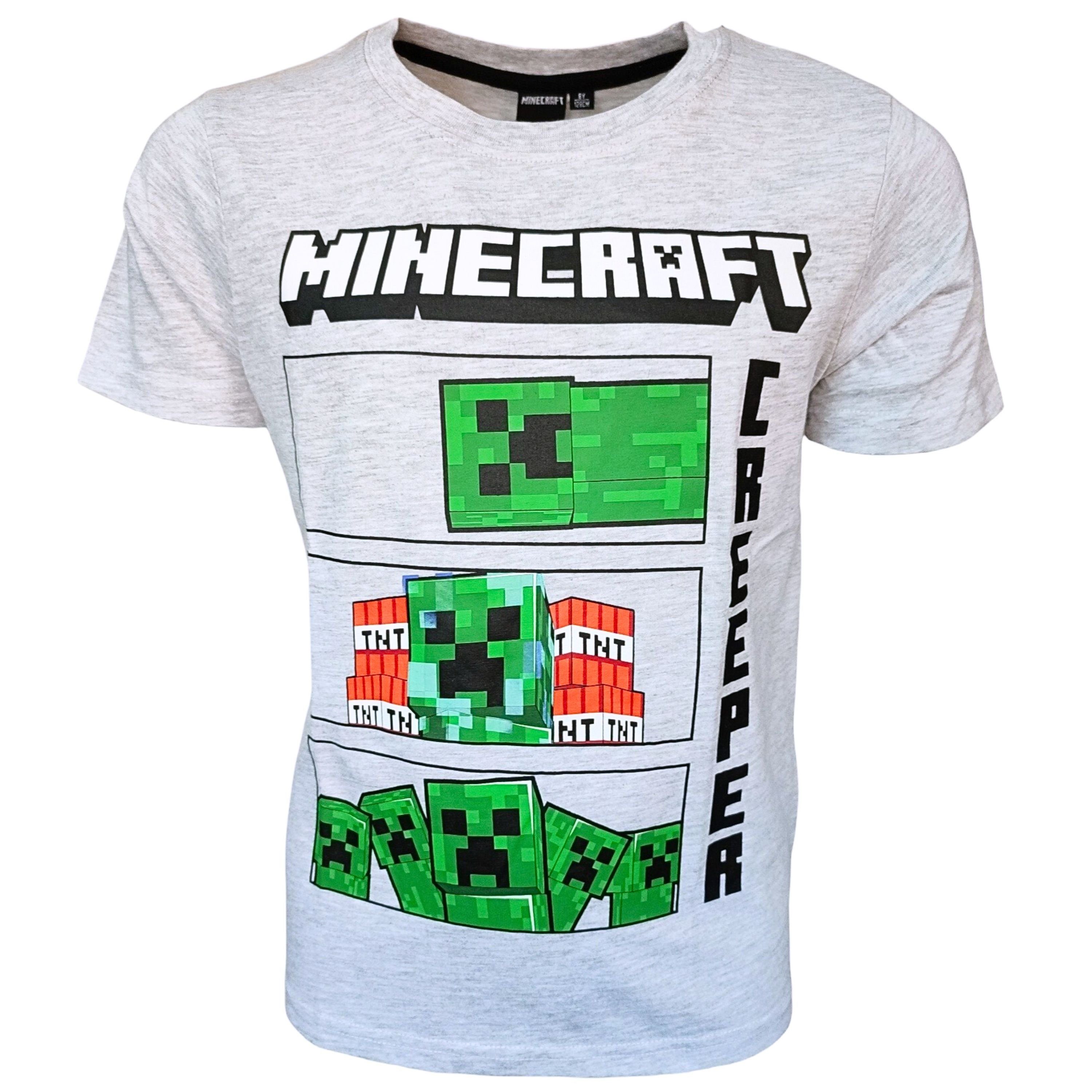 Minecraft T-Shirt Creeper Jungen Gamers Kurzarmshirt Gr. 116-152 cm