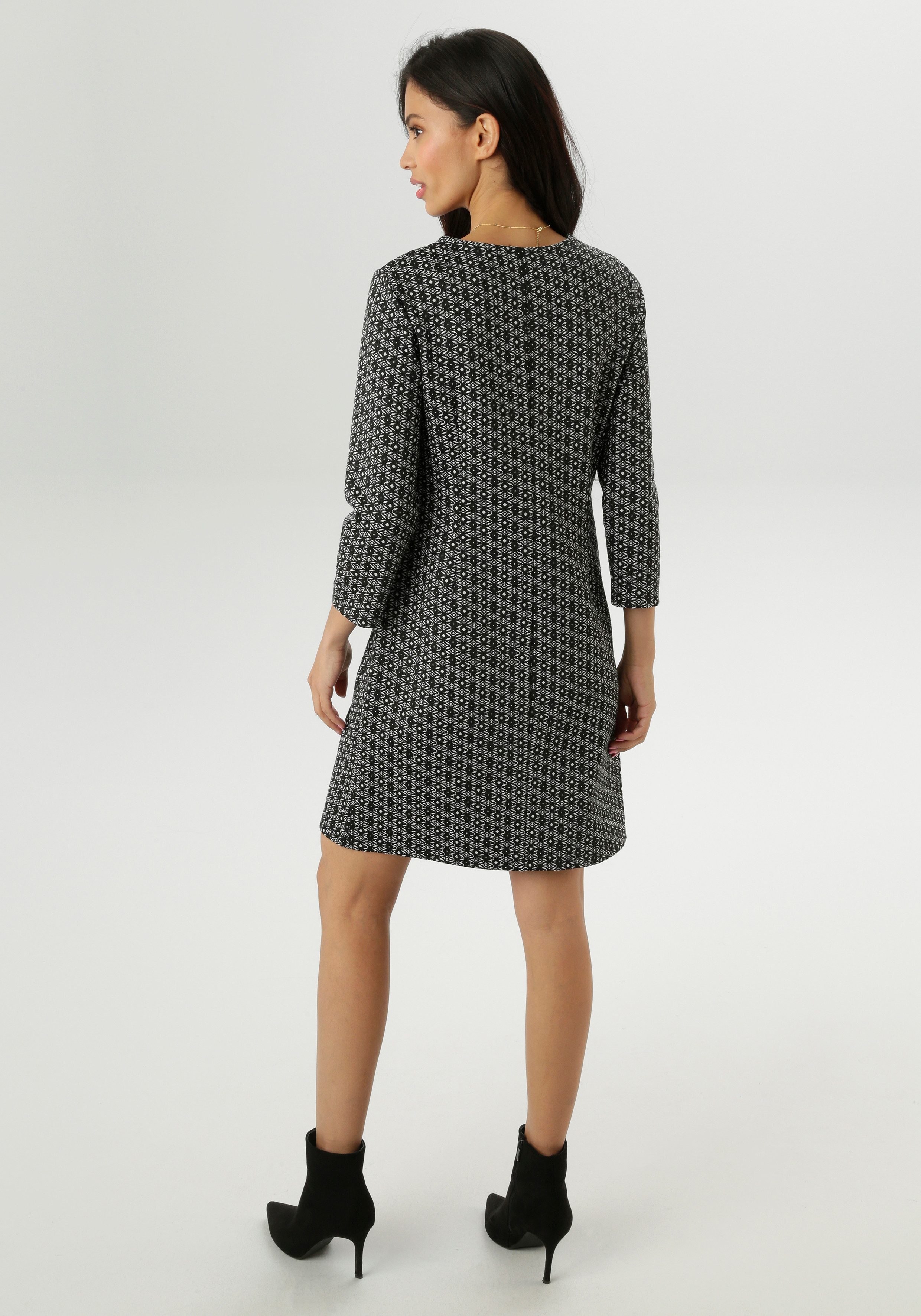 Aniston SELECTED Etuikleid mit grafischer Jacquardmusterung günstig online kaufen