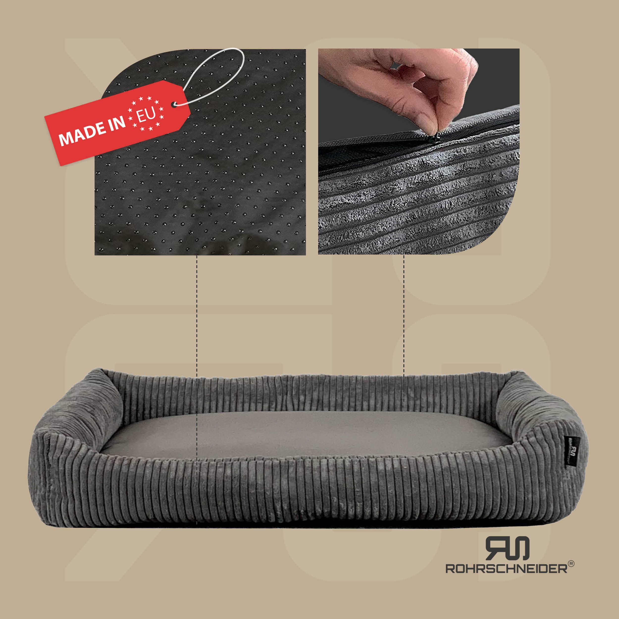 Rohrschneider Tierbett Hundesofa Cord Hundebett groß, günstig online kaufen