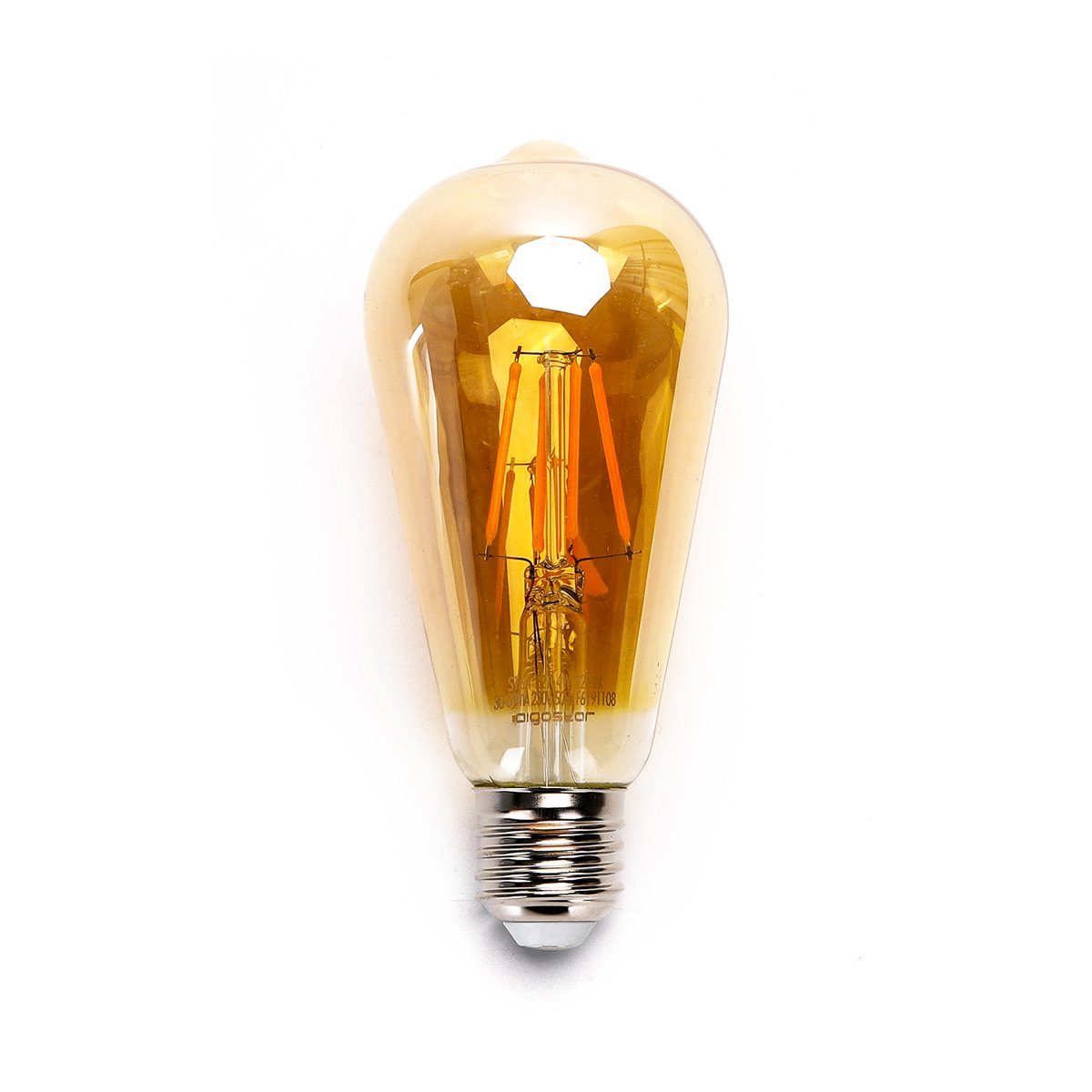 Aigostar LED-Leuchtmittel 8W LED E27 Filament Leuchtmittel Retro Nostalgie, Glühbirne Kegel Form ST64 Standard Edison Gewinde 800 Lumen 2200K warmweiß