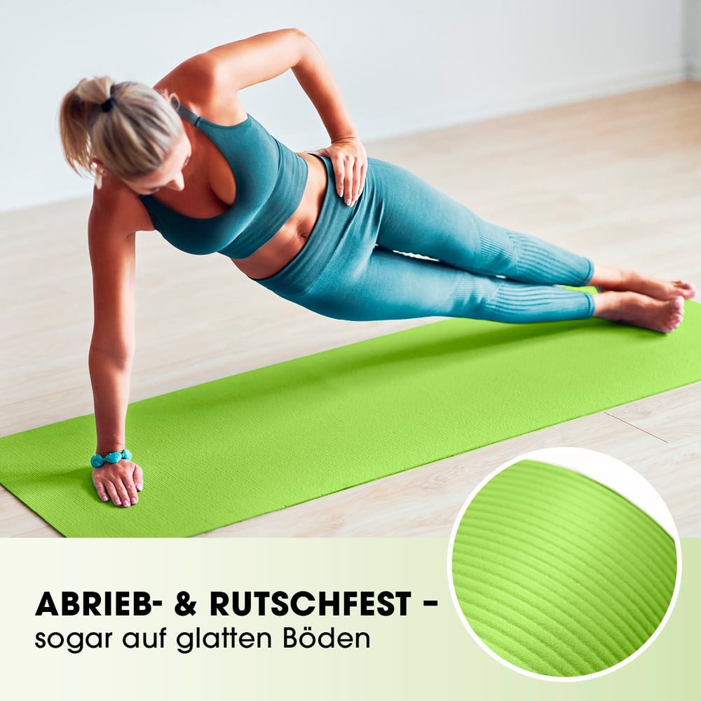 #DoYourFitness Yogamatte Gelenkschonende Gymnastikmatte, 183cm x 61cm [Indoor/Outdoor], rutschfeste dicke Gymnastikmatte Fitnessmatte Sport Trainings Matte – Bild 2 von 5