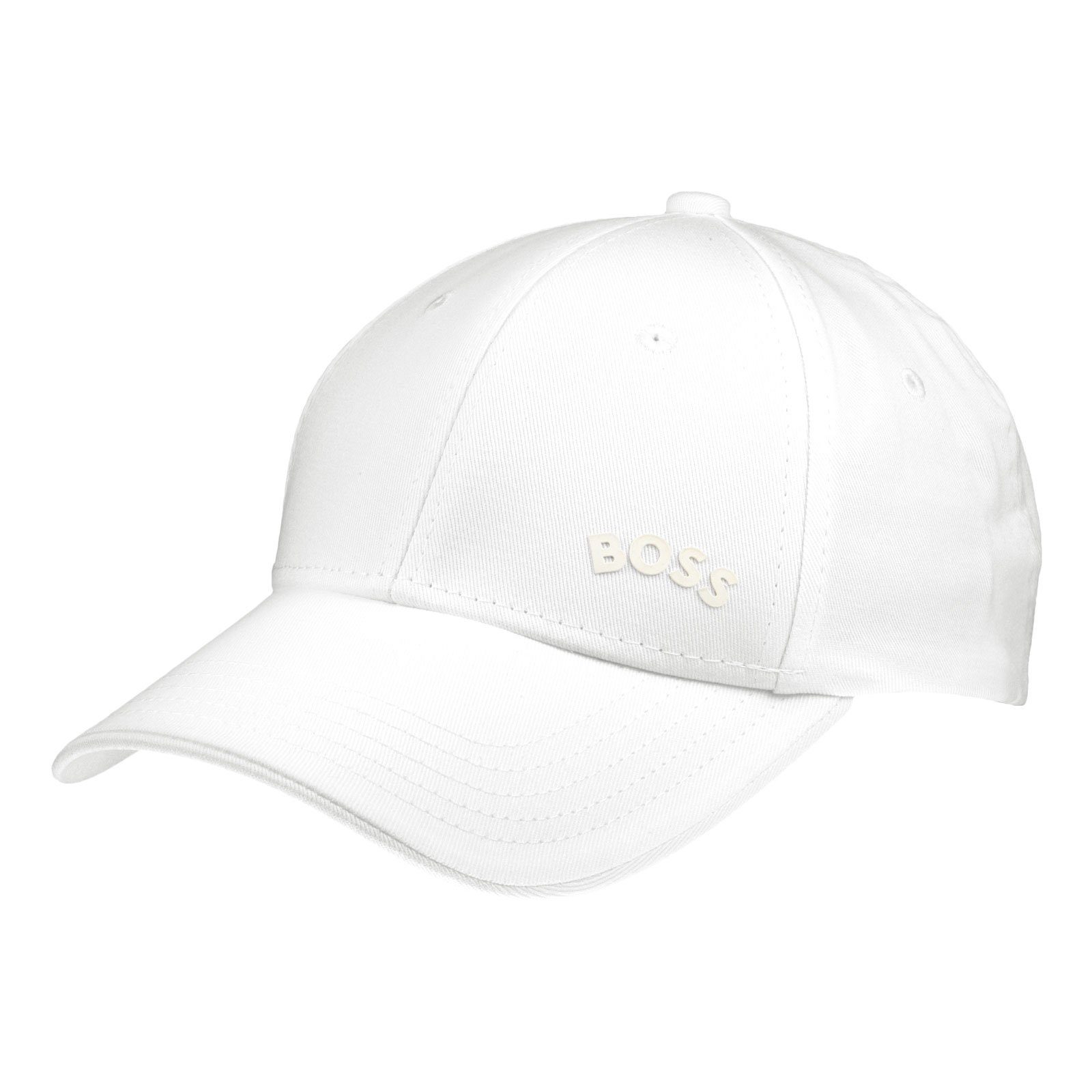 BOSS Baseball Cap Bold mit bedrucktem Boss-Logo auf der Front Weiß