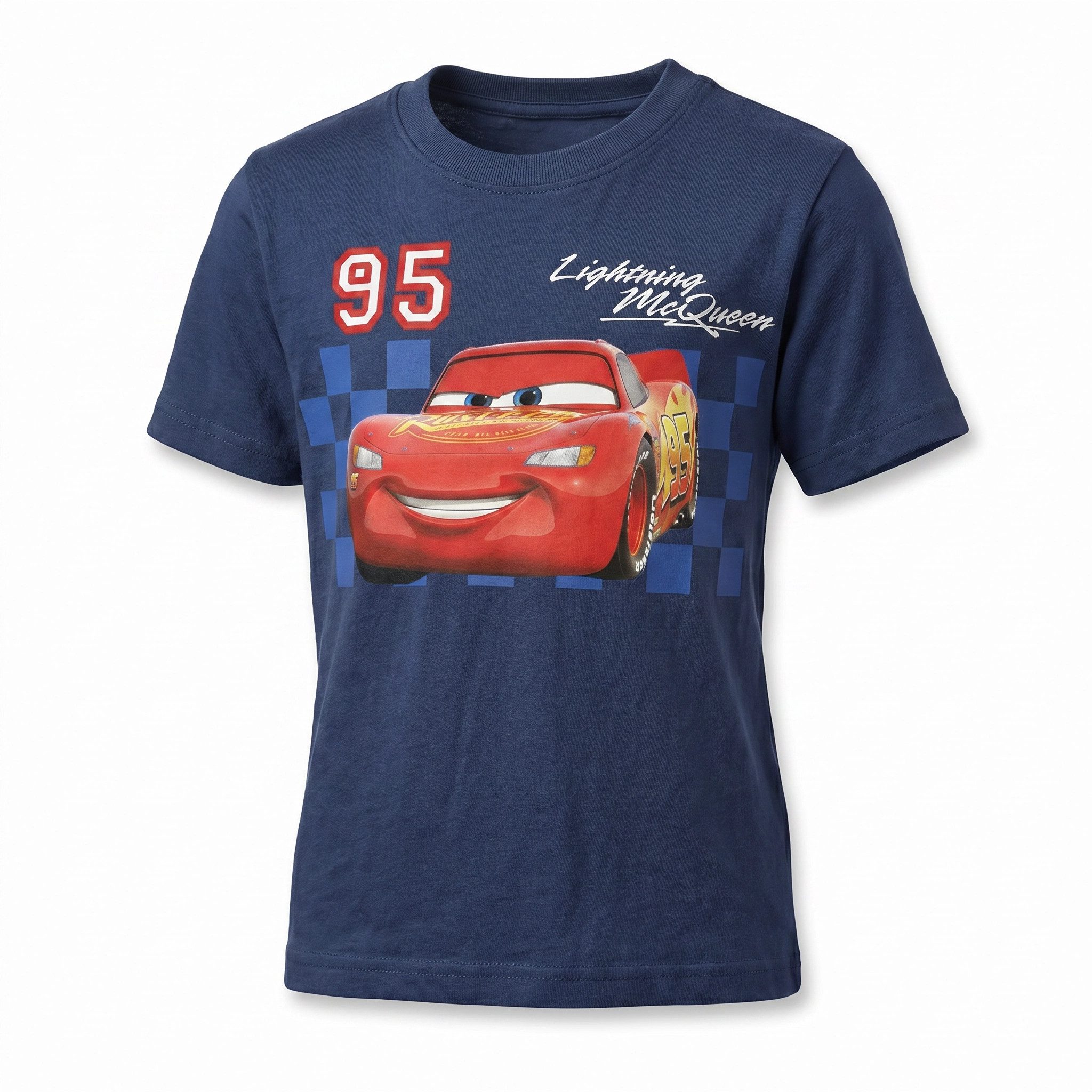 Disney Print-Shirt Disney Cars Lightning McQueen Kinder kurzarm T-Shirt 100% Baumwolle, Gr. 92 bis 116