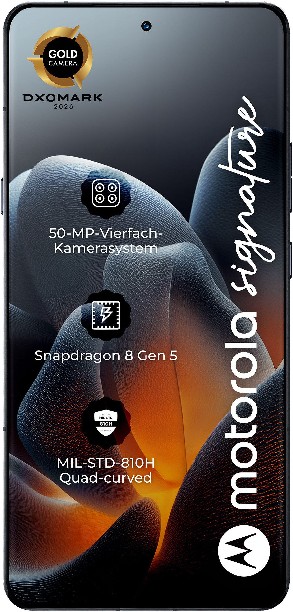 Motorola Signature Smartphone (17,22 cm/6,78 Zoll, 512 GB Speicherplatz, 50 MP Kamera, Super-HD+-Display, Corning Gorilla Glass Victus2, 90W-TurboPower)