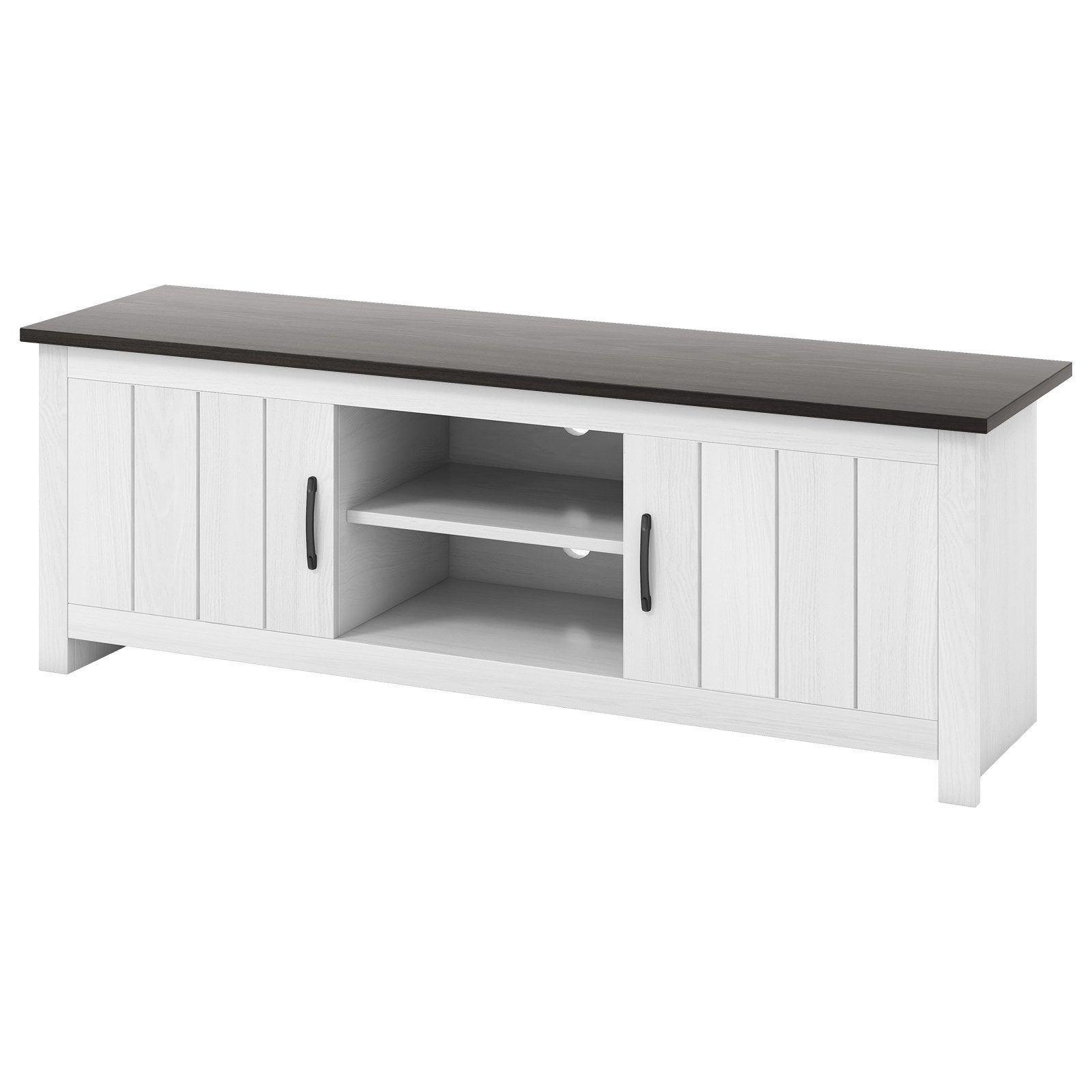 COSTWAY TV-Schrank Holz,mit Türen & offenen günstig online kaufen