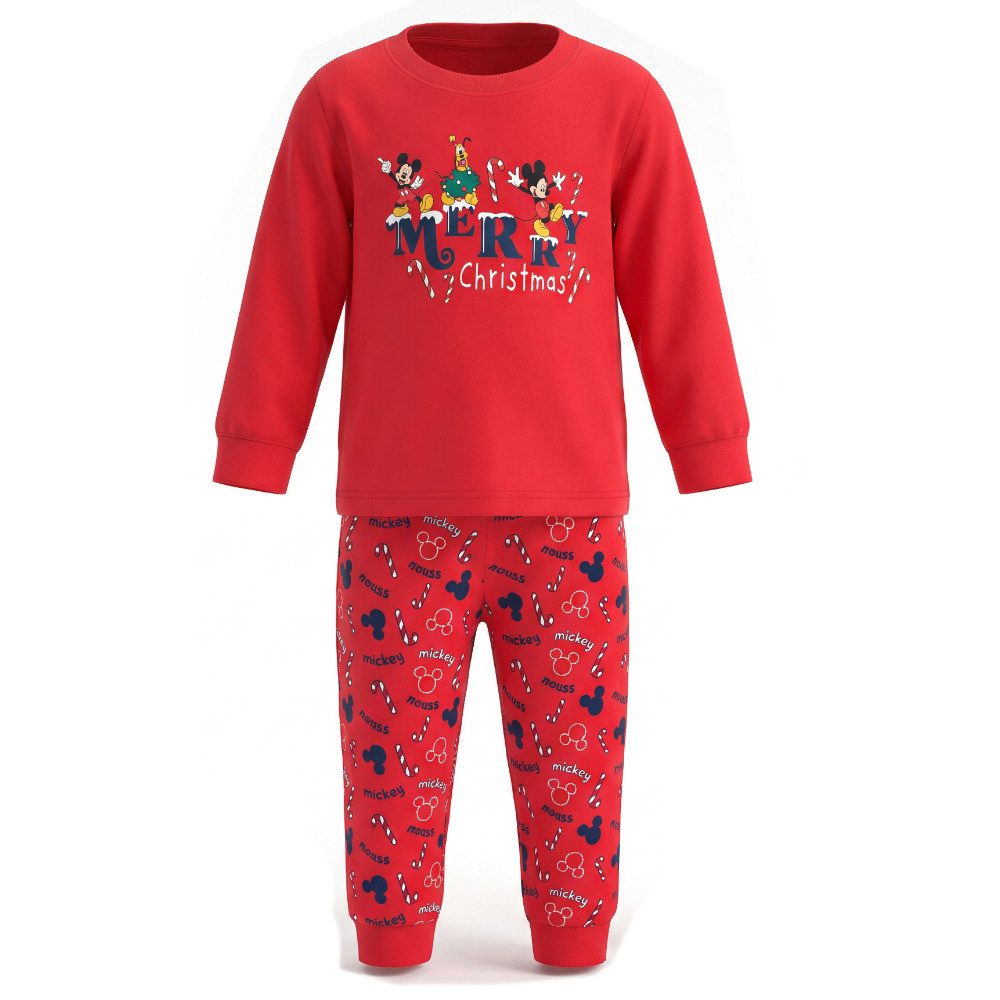Disney Schlafanzug Disney Mickey Maus X-Mas Baby langarm Pyjama Schlafanzug Shirt Hose