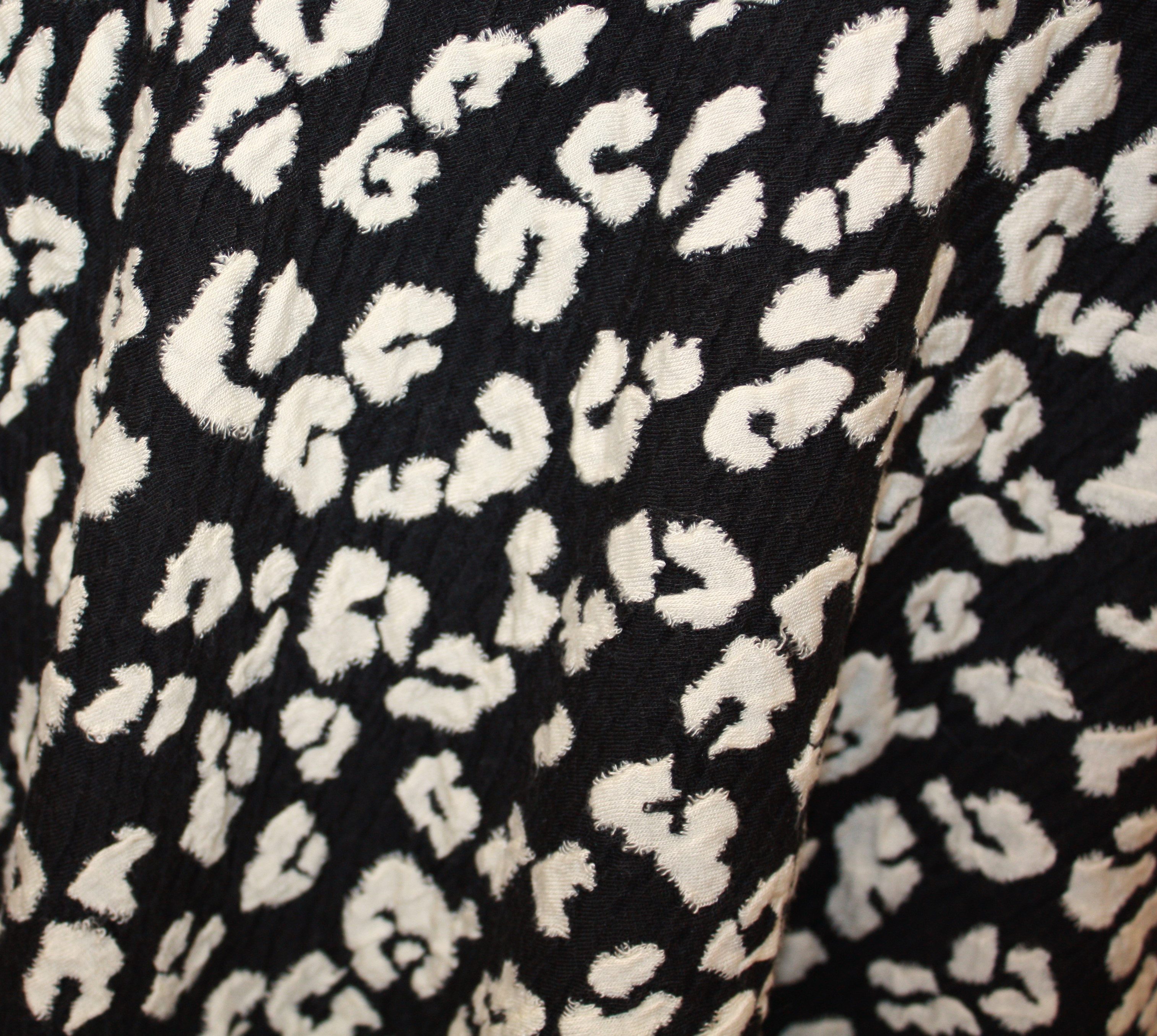 dunkle design A-Linien-Rock Schwarz Ecru Grün 57cm Jacquard Strick elastischer Bund