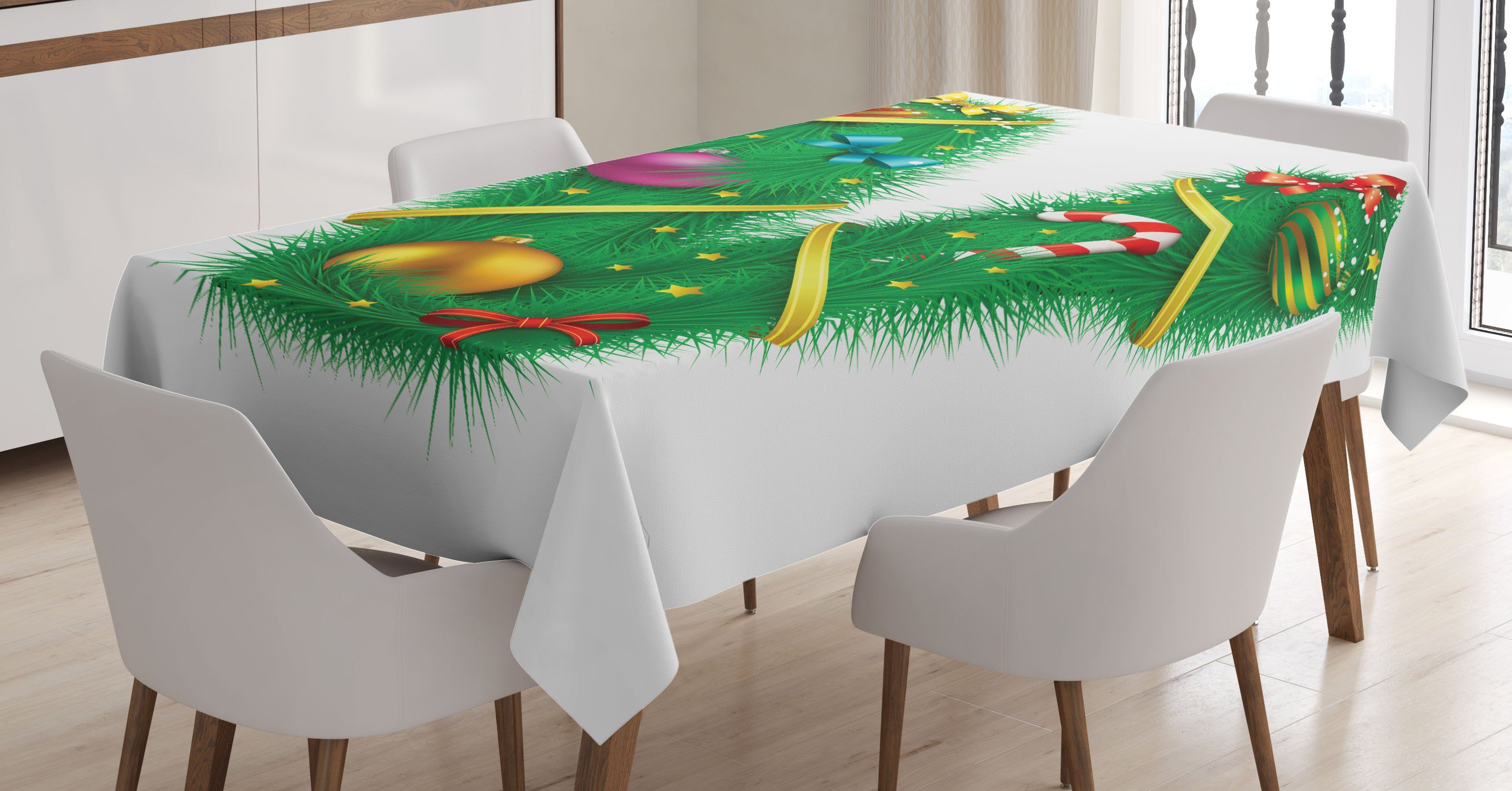 Waschbar Weihnachtsalphabet V-Motiv Außen Farbfest Farben, Letter den geeignet Tischdecke Für Abakuhaus Klare Bereich