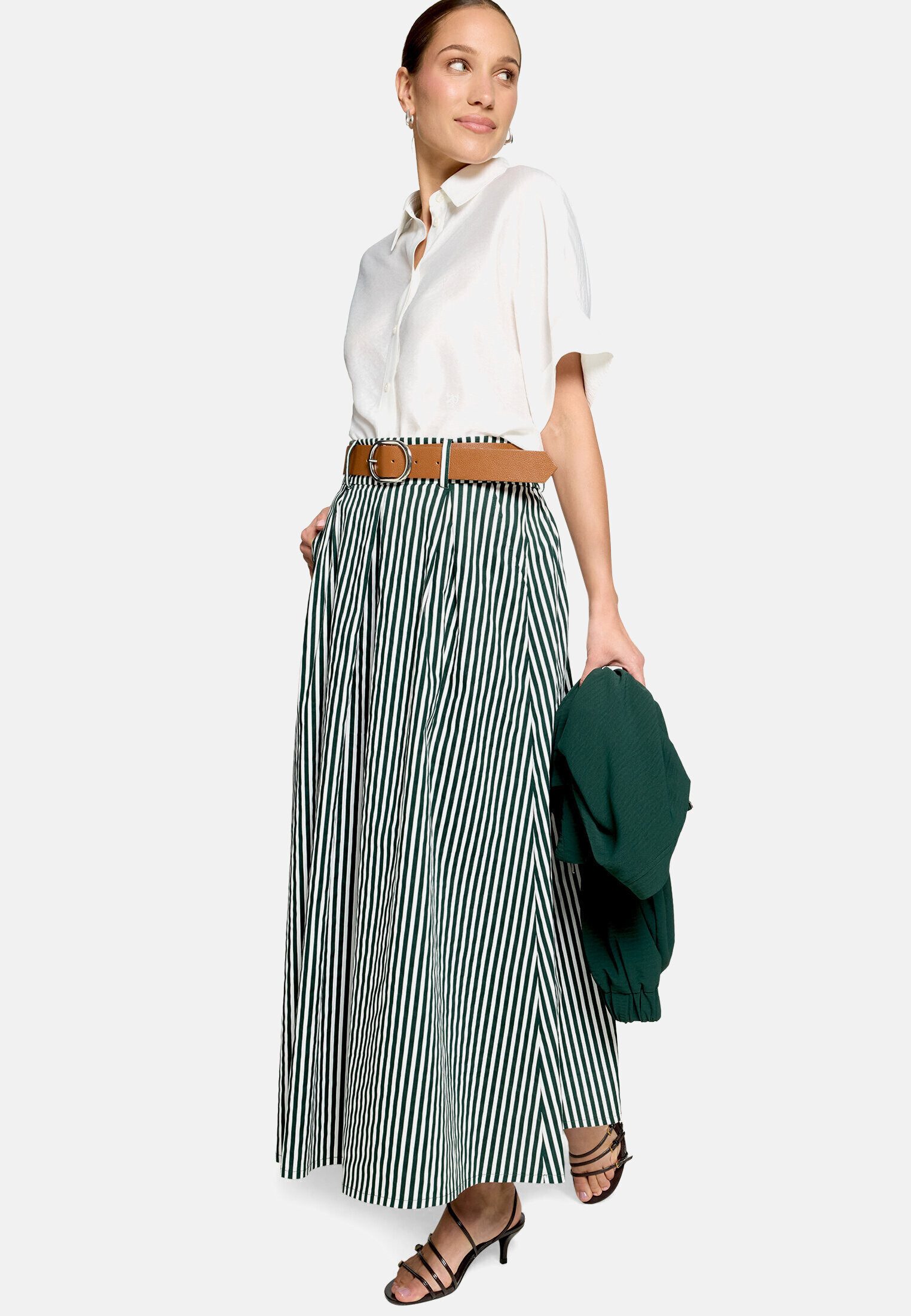 Zero Maxirock Damen mit Gürtel Gürtel