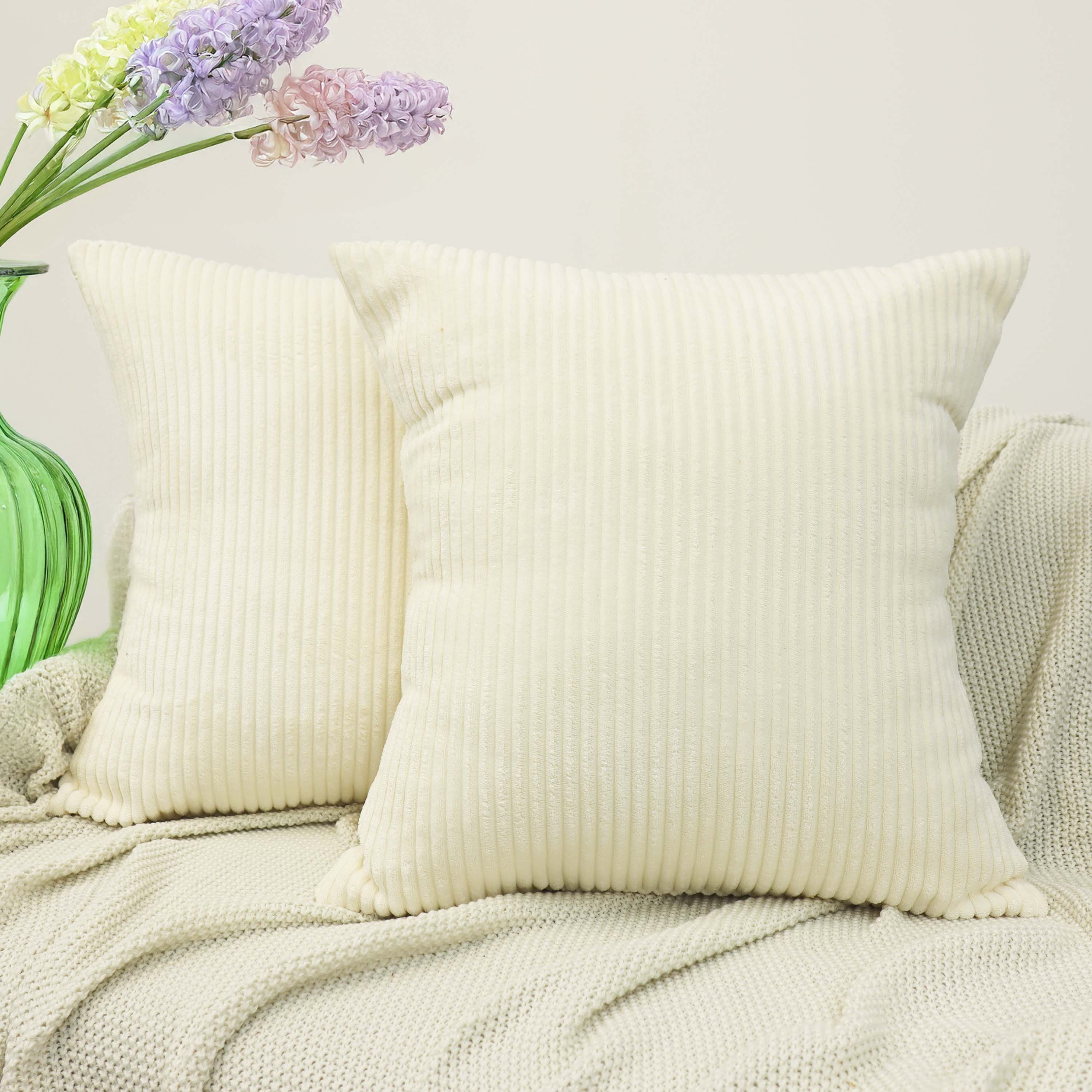 Amilian Dekokissen Sofakissen Couchkissen 2er Set - mit Füllung und Kissenbezug, weich, Hotelverschluss, formstabil
