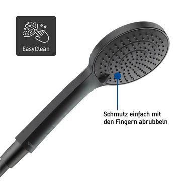 Duravit Duscharmatur Handbrause 3jet 110 Duschbrause Duschkopf Regendusche Silikonnoppen zur einfachen Reinigung