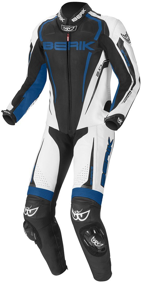 Berik Motorradkombi Race-X 1-Teiler Motorrad Lederkombi Black/White/Blue
