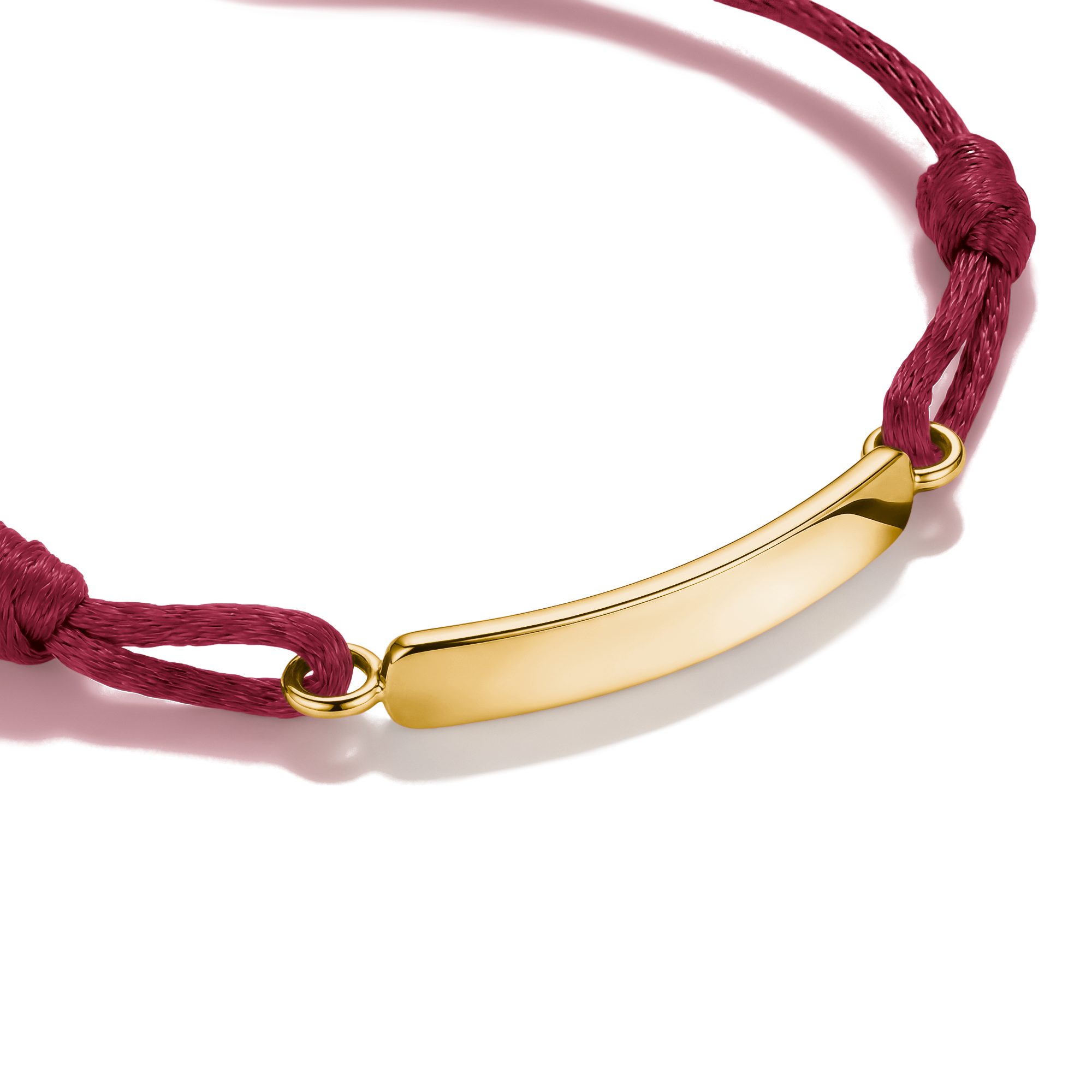 THOMAS SABO Armband Together Textilarmband gelbgoldfarben