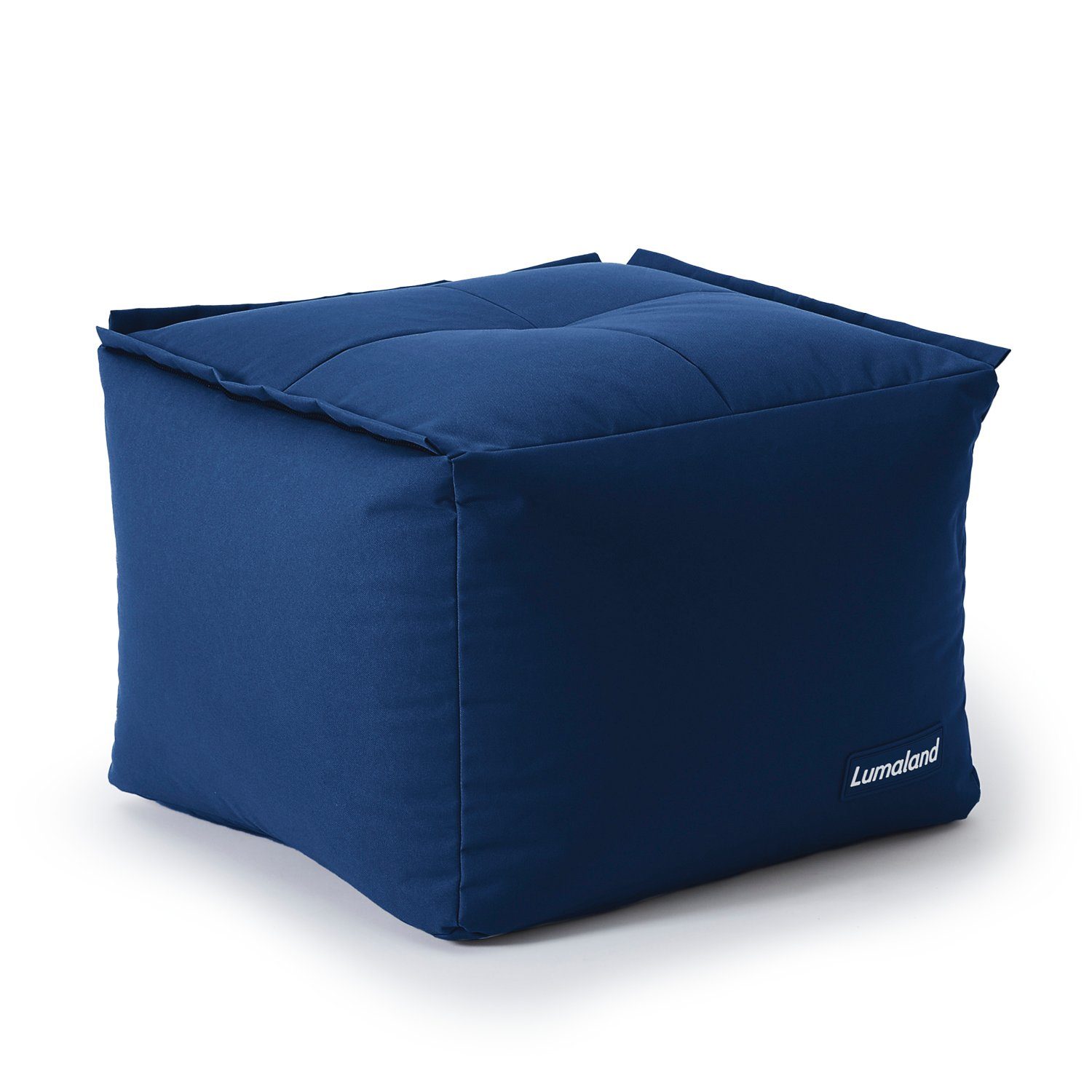 Lumaland Loungeset In- & outdoor Sofa individuell kombinierbar mit dem Modularen System, Sessel wasserfest abnehmbarer Bezug erweiterbar waschbar blau