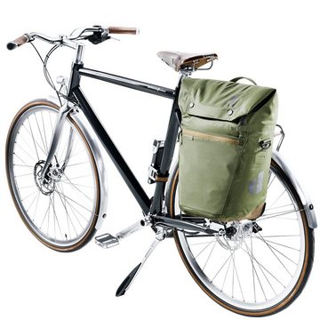 deuter Umhängetasche Deuter Fahrrad-/Gepäcktasche Mainhattan 17+10 khaki-clay (Stück, Stück), Reißverschluss