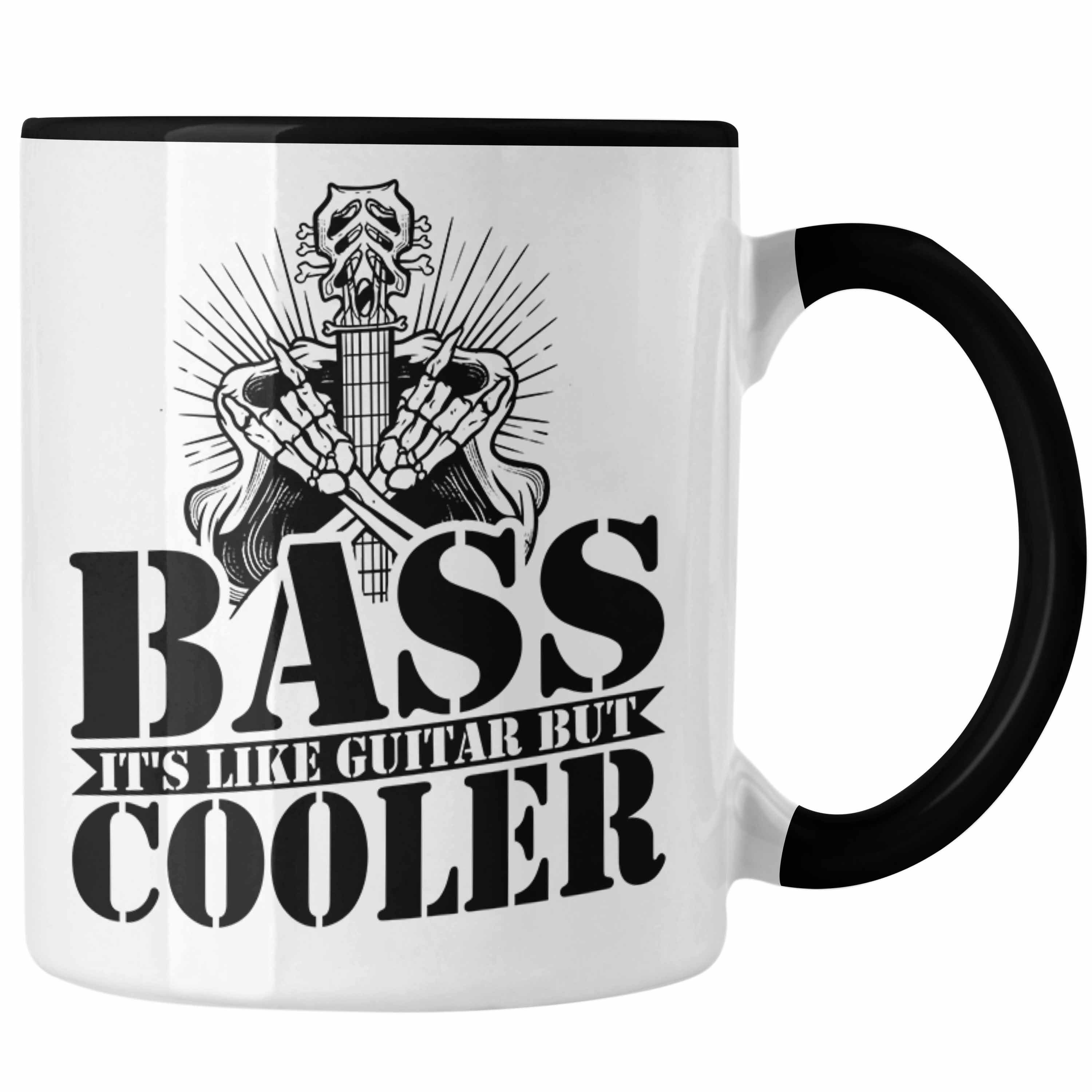 Trendation Tasse Bassist Tasse Geschenk Bass-Spieler Geschenkidee Kaffee-Becher Bass It Schwarz