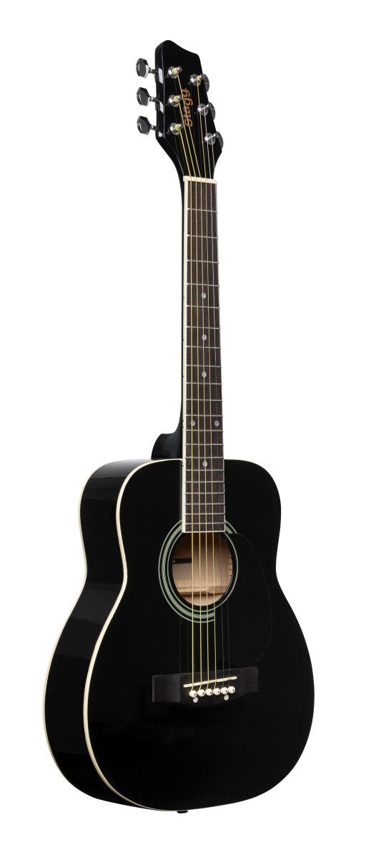 Stagg Konzertgitarre SA20D 1/2 BK 1/2 Schwarz Dreadnought Akustikgitarre mit Decke aus L...