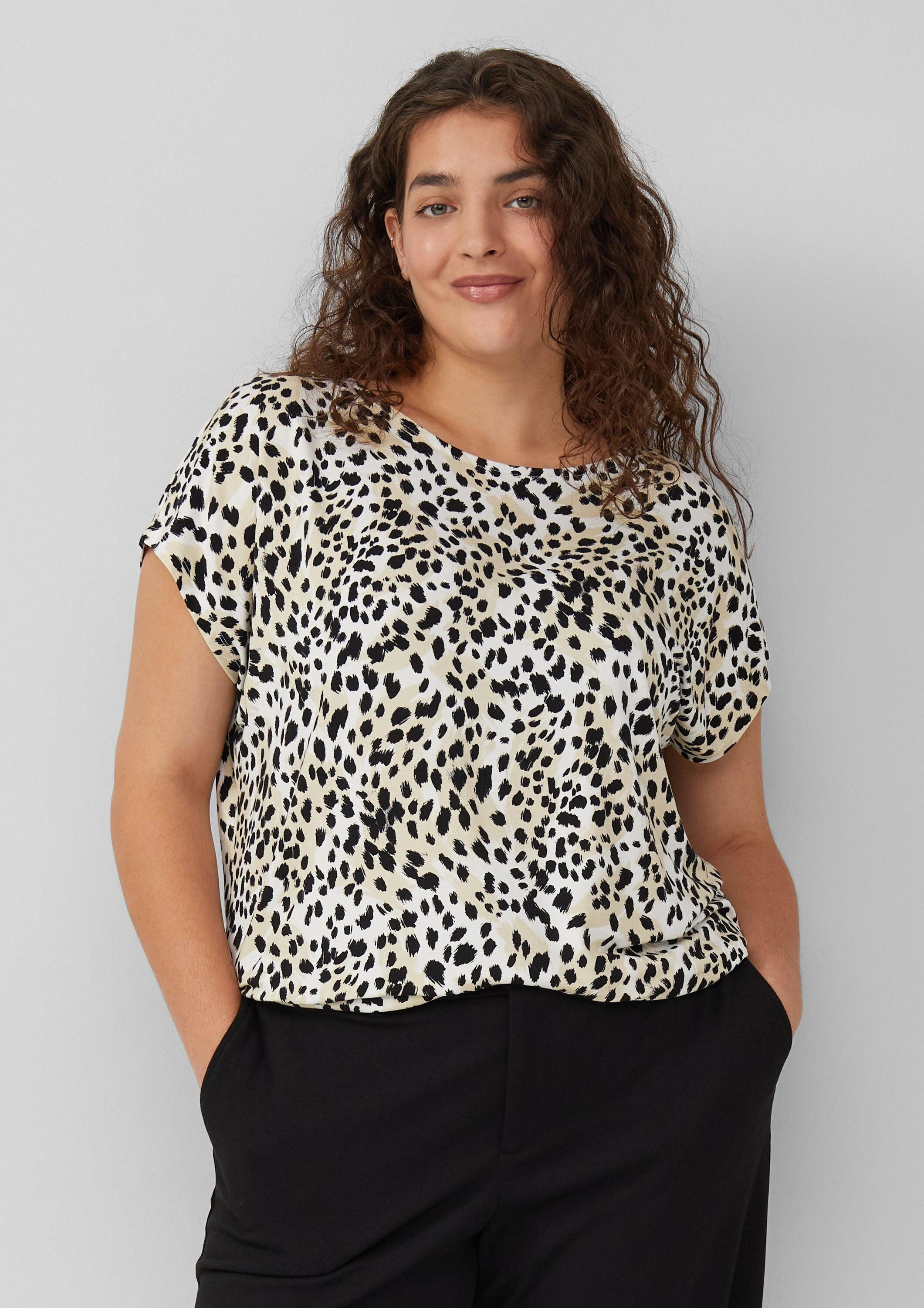 s.Oliver Muskelshirt T-Shirt Ärmelloses T-Shirt im Relaxed Fit mit All-over günstig online kaufen