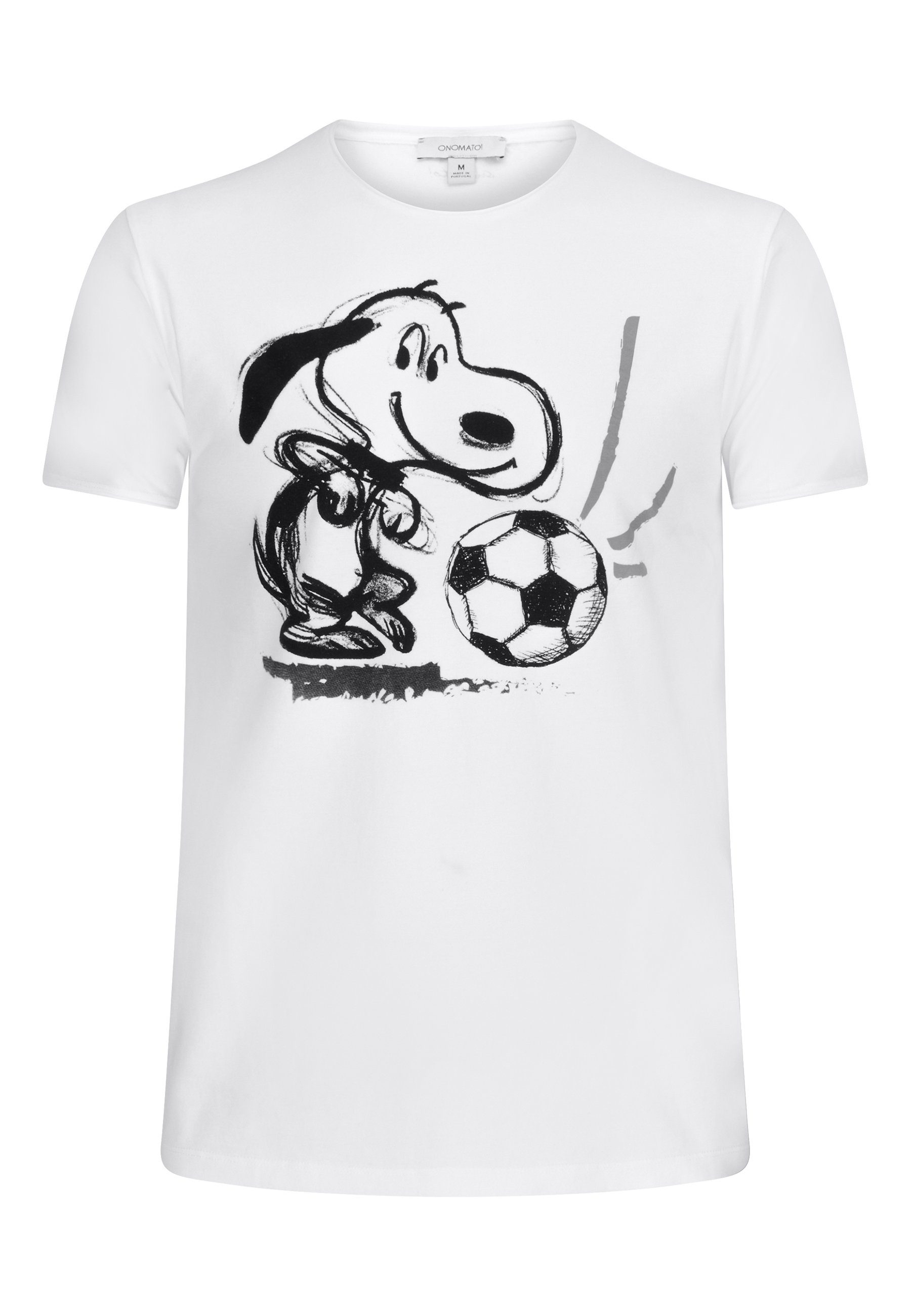 Herren ONOMATO! T-Shirt Fussball Peanuts T-Shirt Snoopy Kurzarm-Shirt